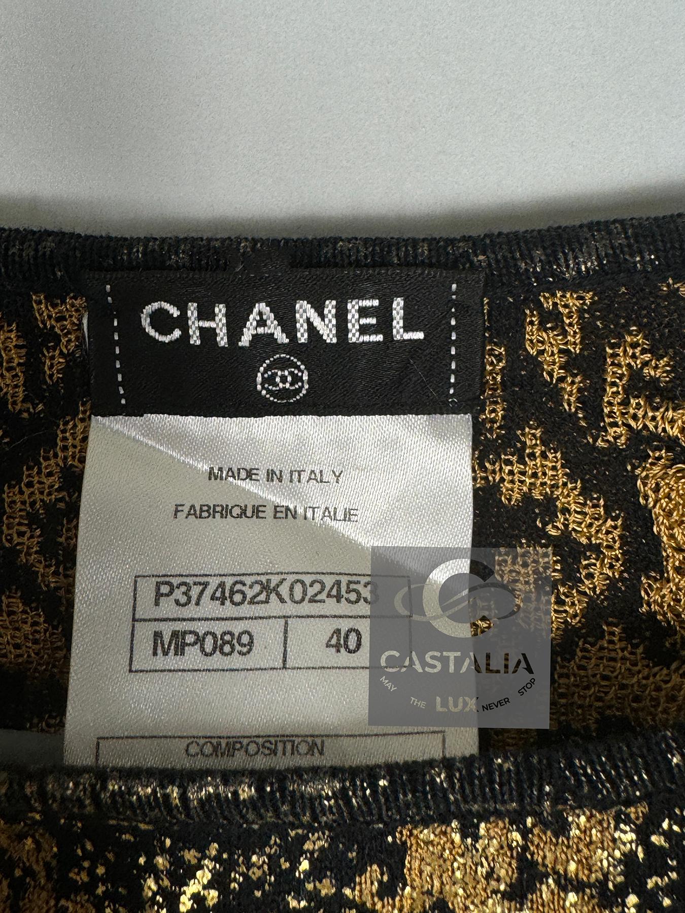 Chanel New Paris / Venice Runway Shimmer Dress 40 FR 5
