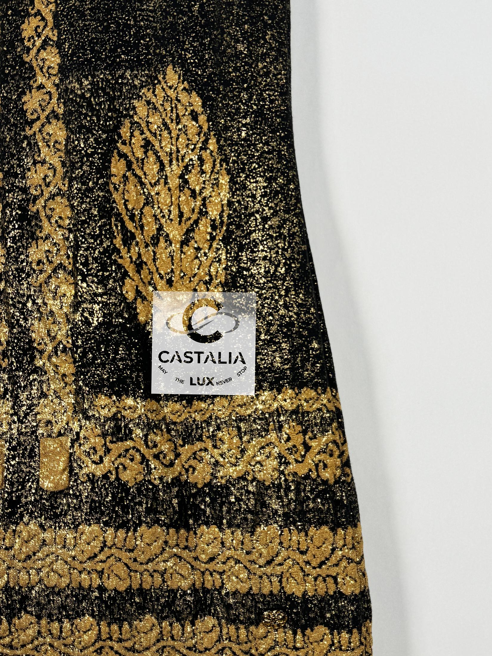 Women's or Men's Chanel New Paris / Venice Runway Shimmer Dress 40 FR