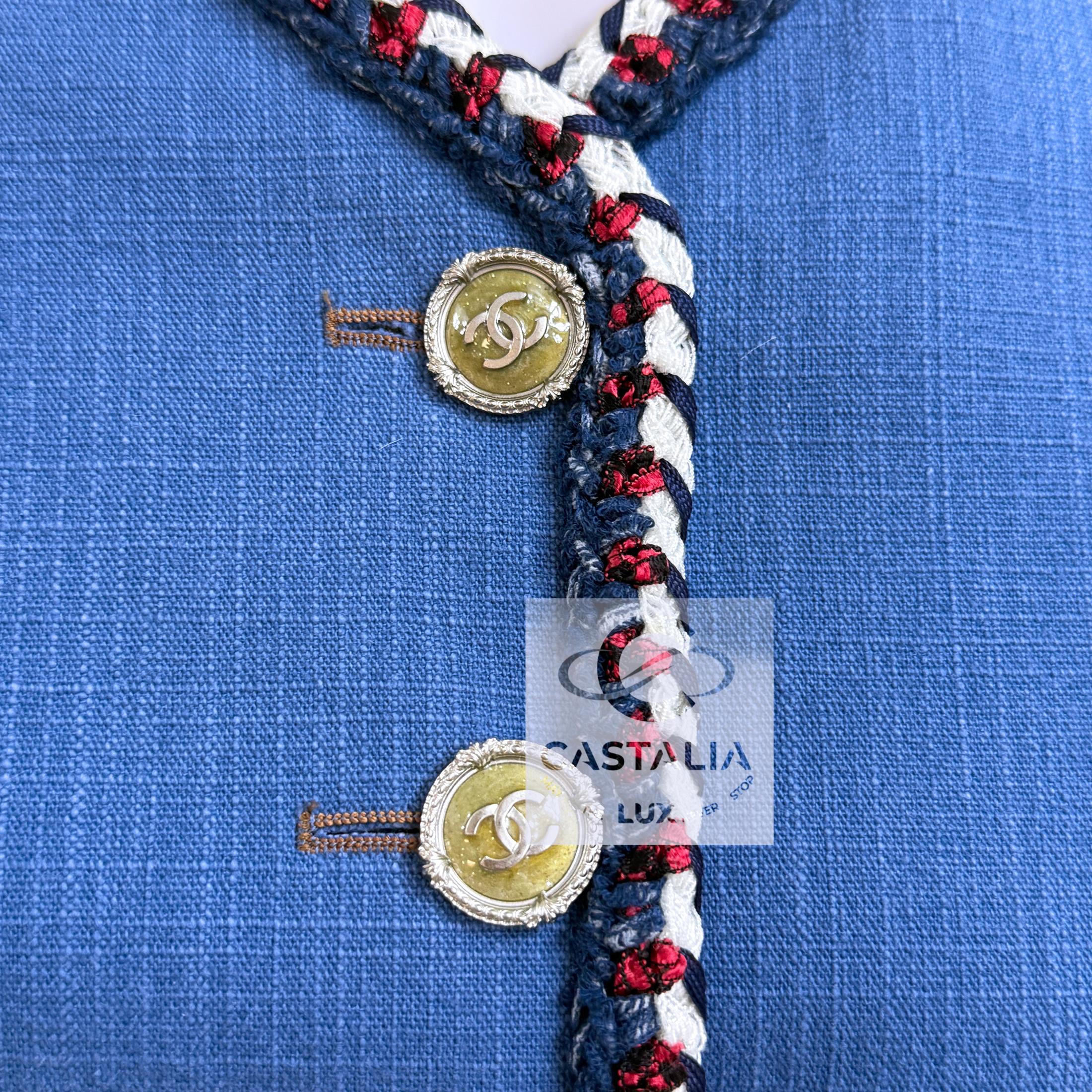 Chanel New Paris / Versailles Giacca di jeans stile barocco 42 FR in vendita 1