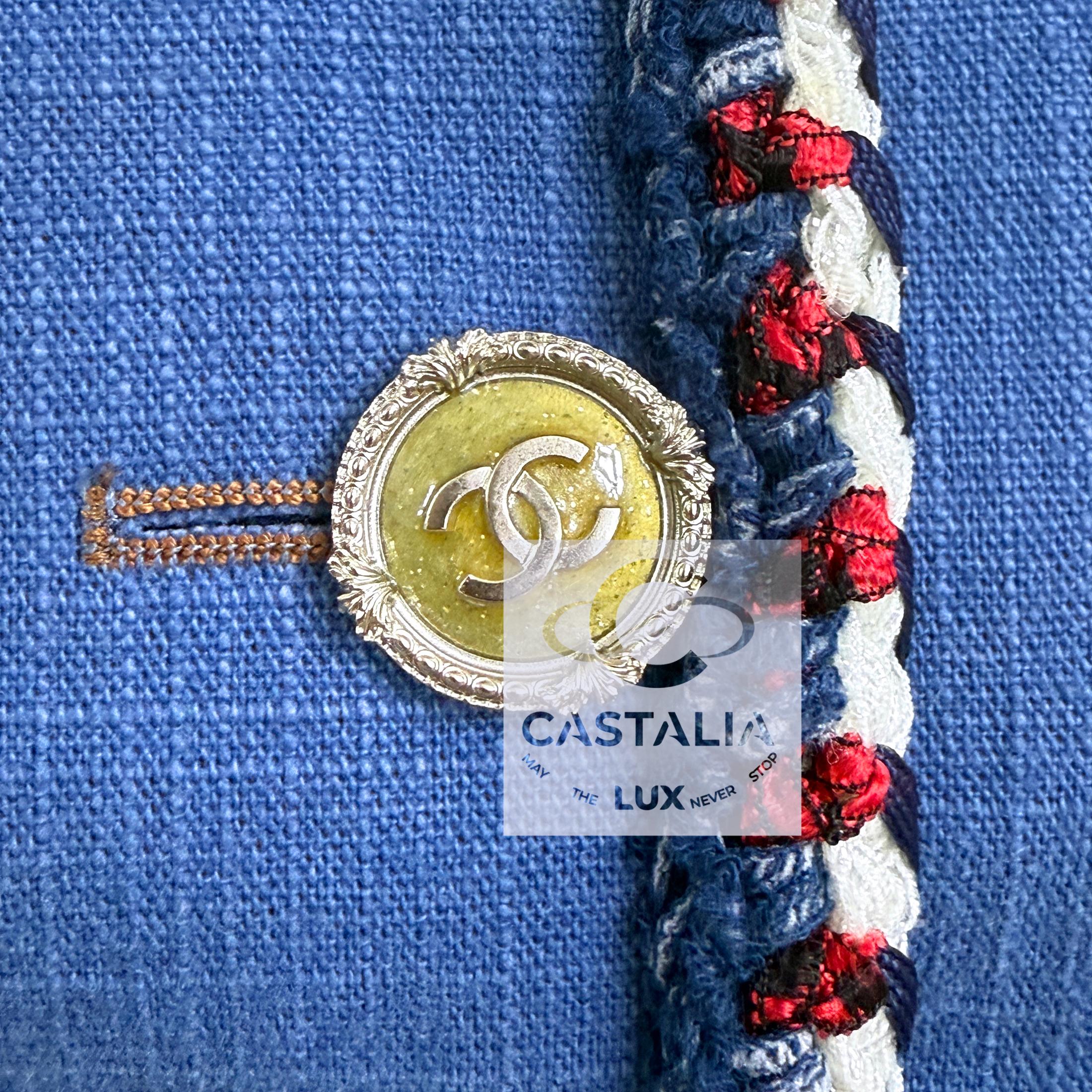 Chanel New Paris / Versailles Giacca di jeans stile barocco 42 FR in vendita 2