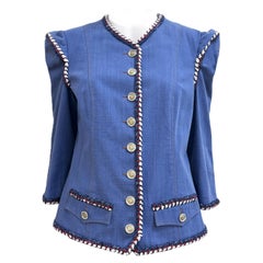 Chanel Neue Paris / Versailles Barockstil Denim-Jacke 42 FR