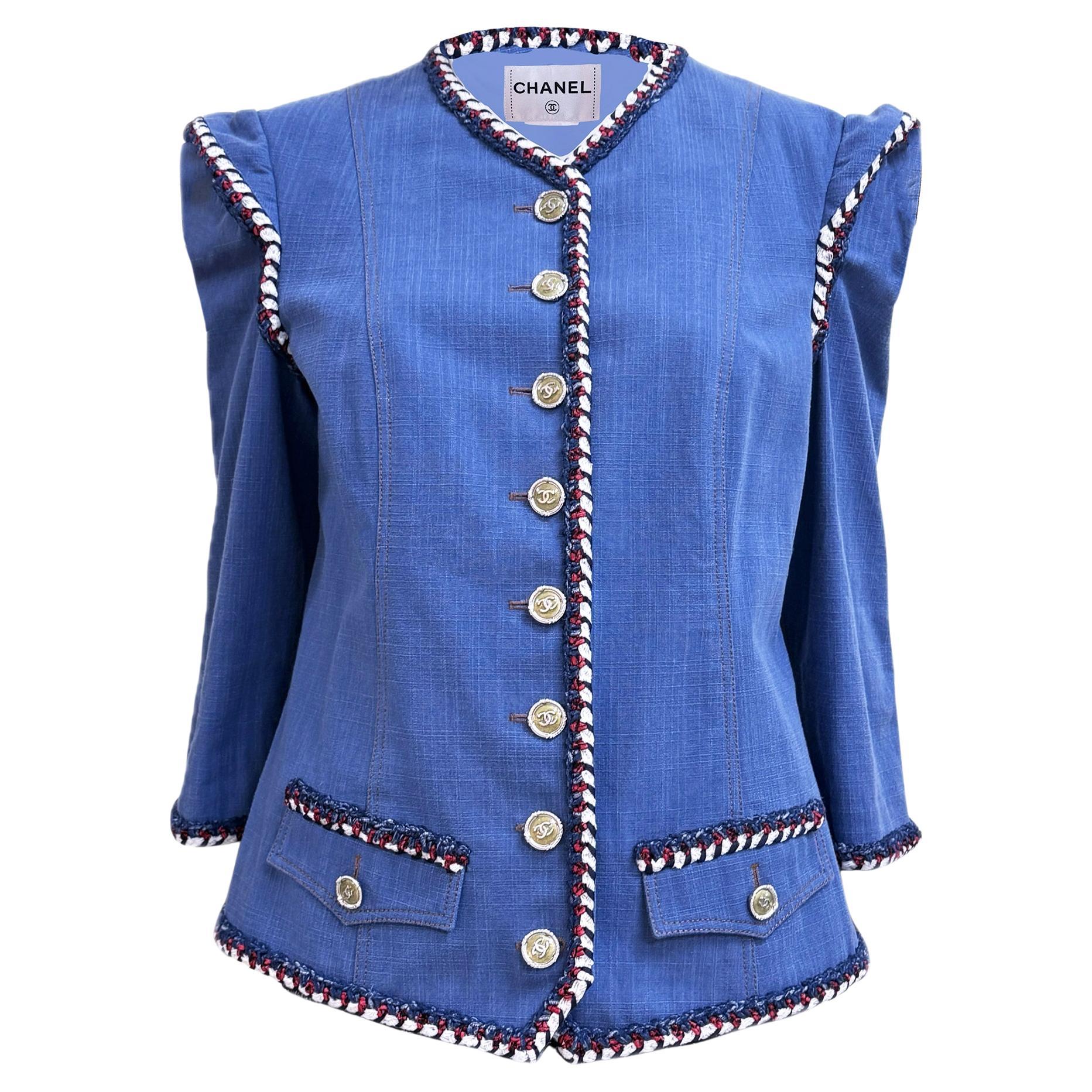 Chanel New Paris / Versailles Giacca di jeans stile barocco 42 FR