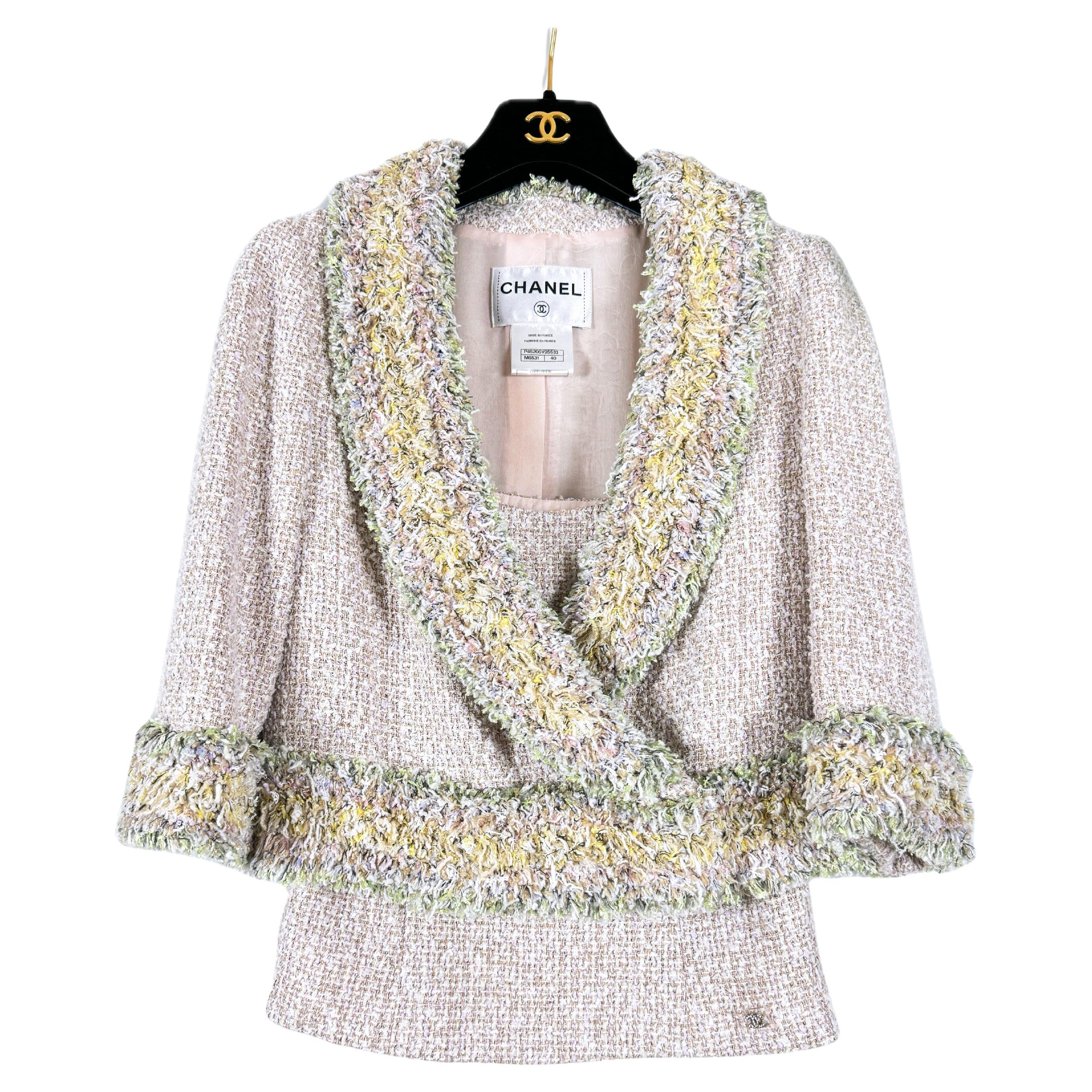 giacca ai ferri modello chanel