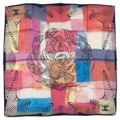 Chanel New Pastel Camellia CC Scarf