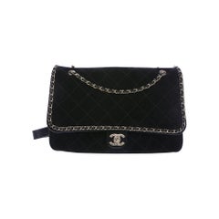 Chanel NEW Pharrell Black Suede Large Travel Carryall Shoulder Flap Bag in Box (sac à bandoulière en daim)