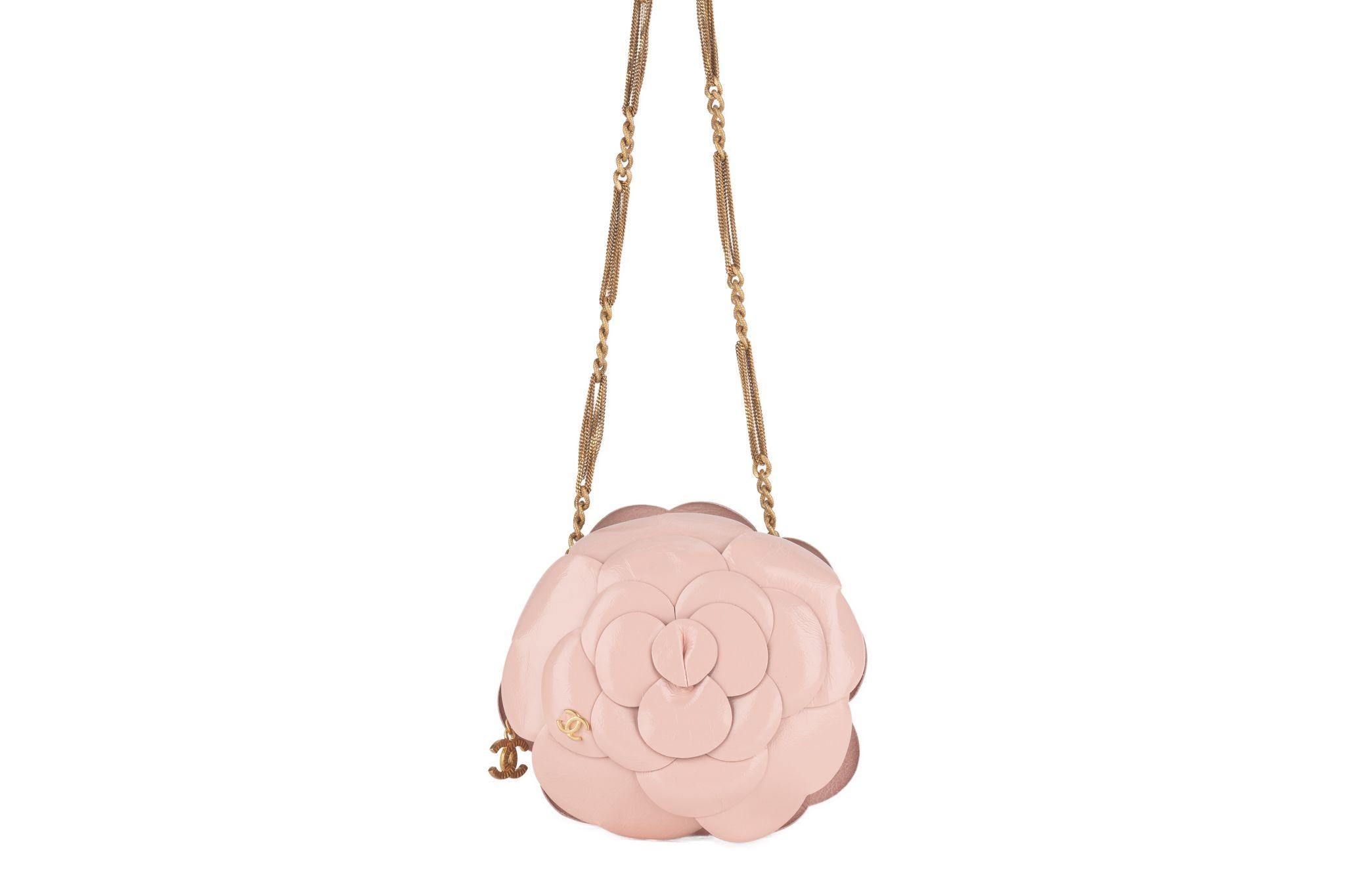 Chanel New Rosa Kamelie Runde Tasche Damen im Angebot