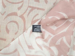 Chanel New Pink Logo Cashmere Shawl