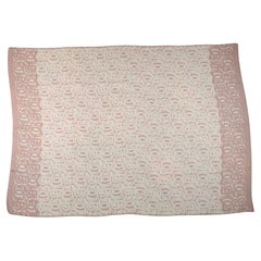 Chanel New Pink Logo Cashmere Shawl