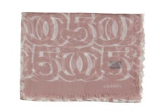 Chanel New Pink White Cashmere Shawl
