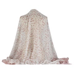 Chanel New Pink White Cashmere Shawl