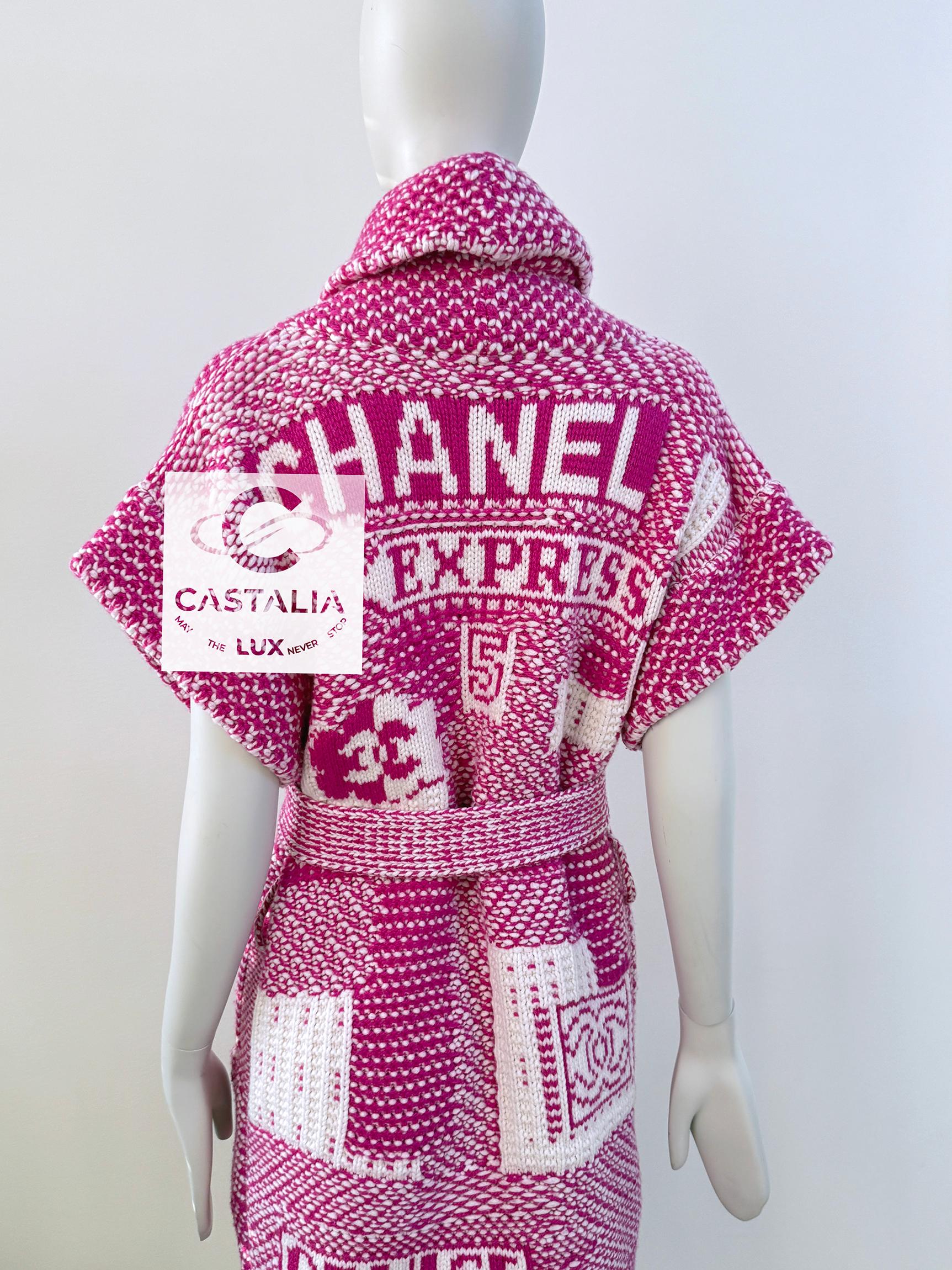 Chanel New Rare Coco Express Cashmere Cardi Coat 6