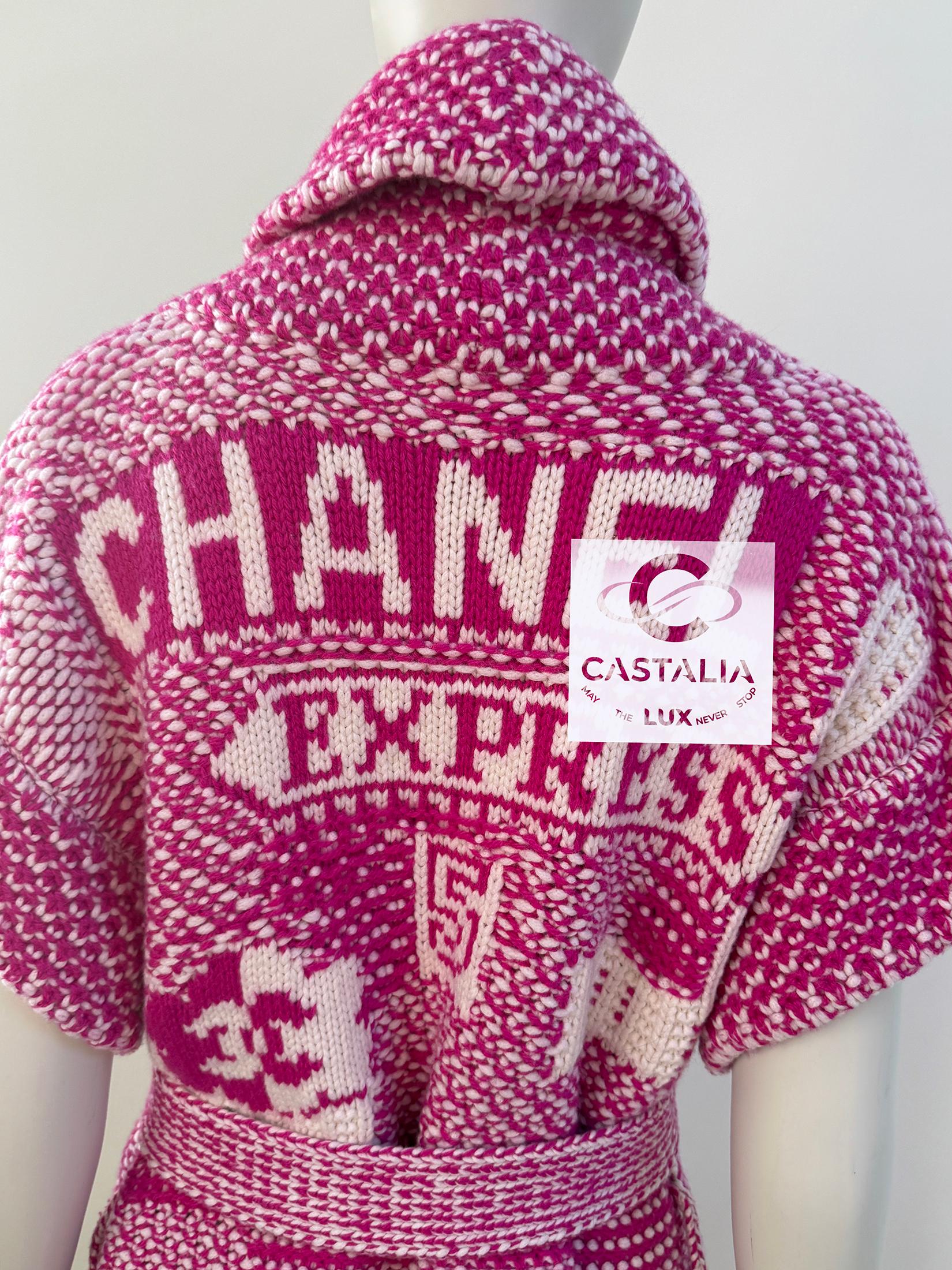 Chanel New Rare Coco Express Cashmere Cardi Coat 8