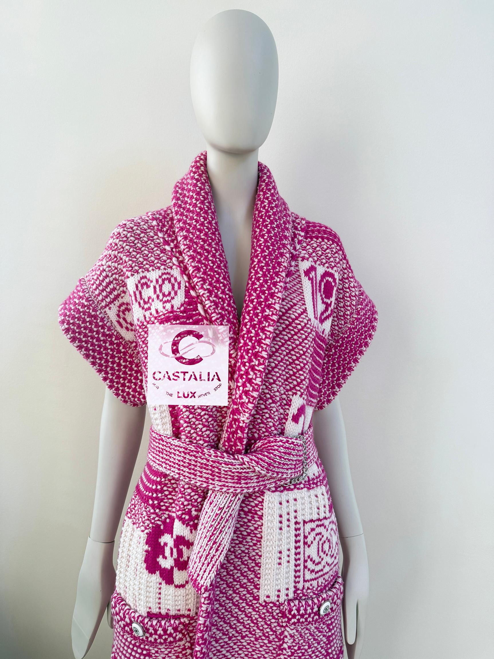Chanel New Rare Coco Express Cashmere Cardi Coat In New Condition In Dubai, AE