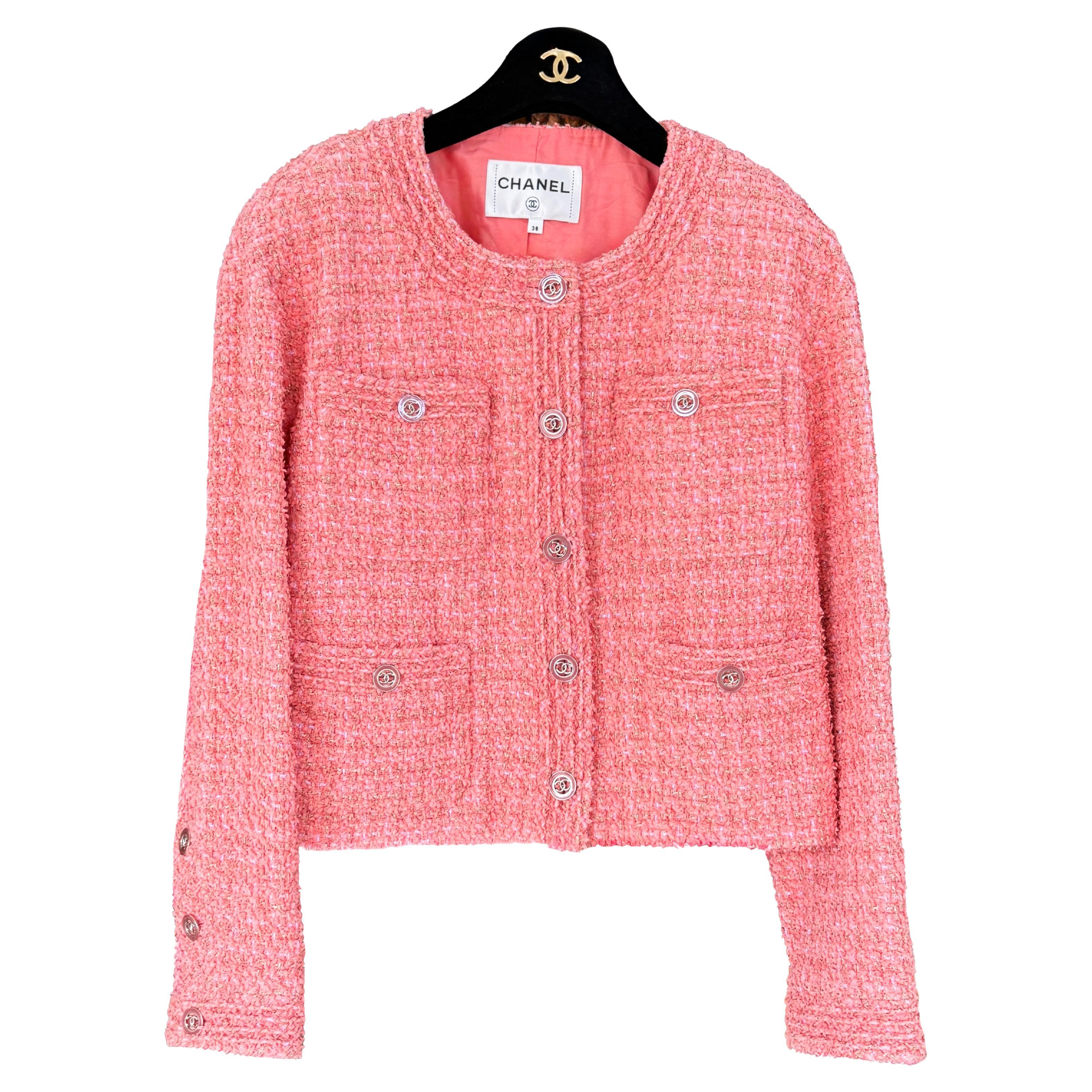 Chanel New RARE Spring 2020 Collection Tweed Jacket 36 FR For Sale at ...
