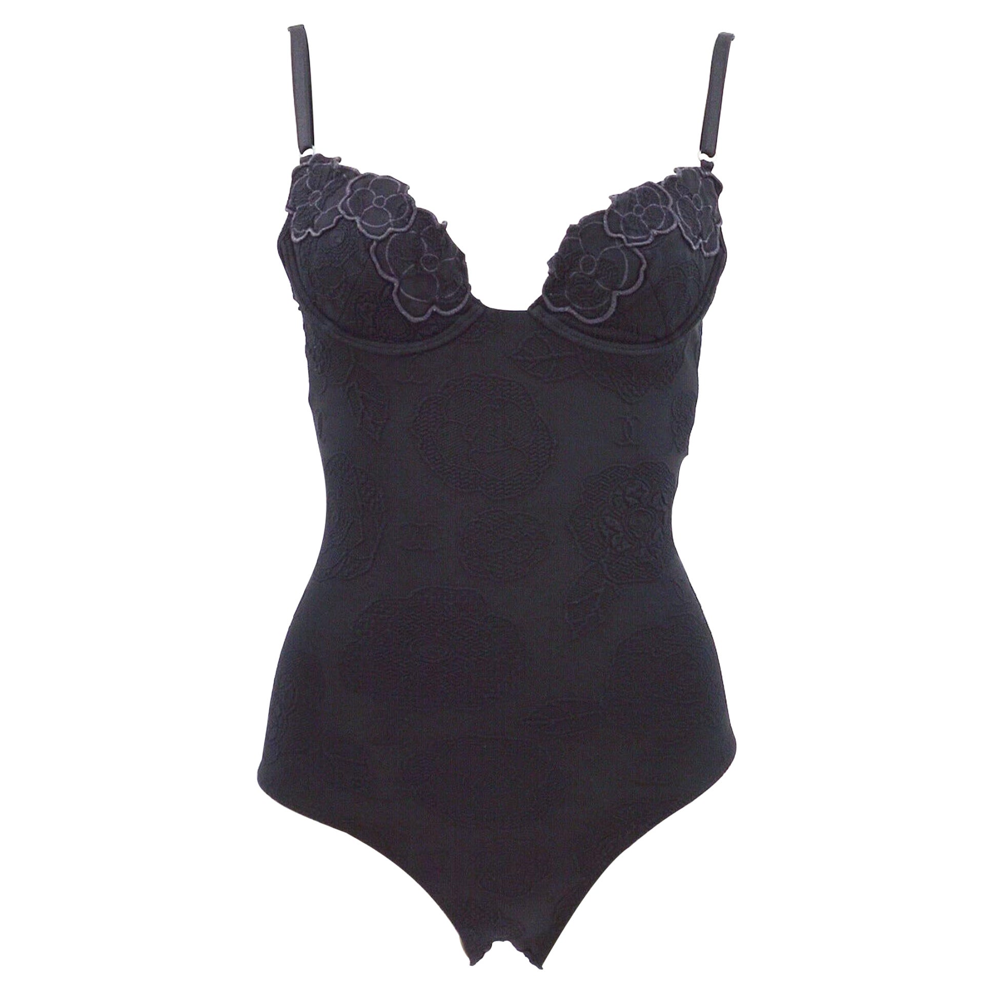 Maillot de bain vintage rare Camelia Flower CC, printemps 1998, Chanel