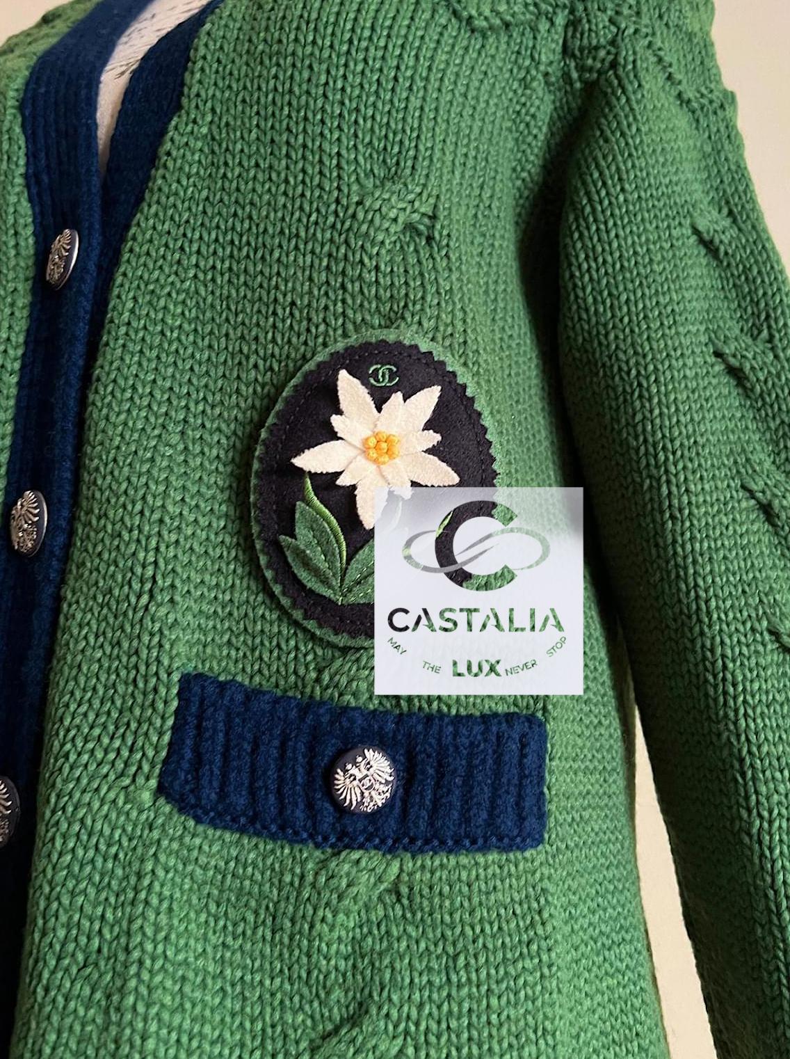 Chanel New Rarest CC Edelweiss Patch Salzburg Cardigan 5