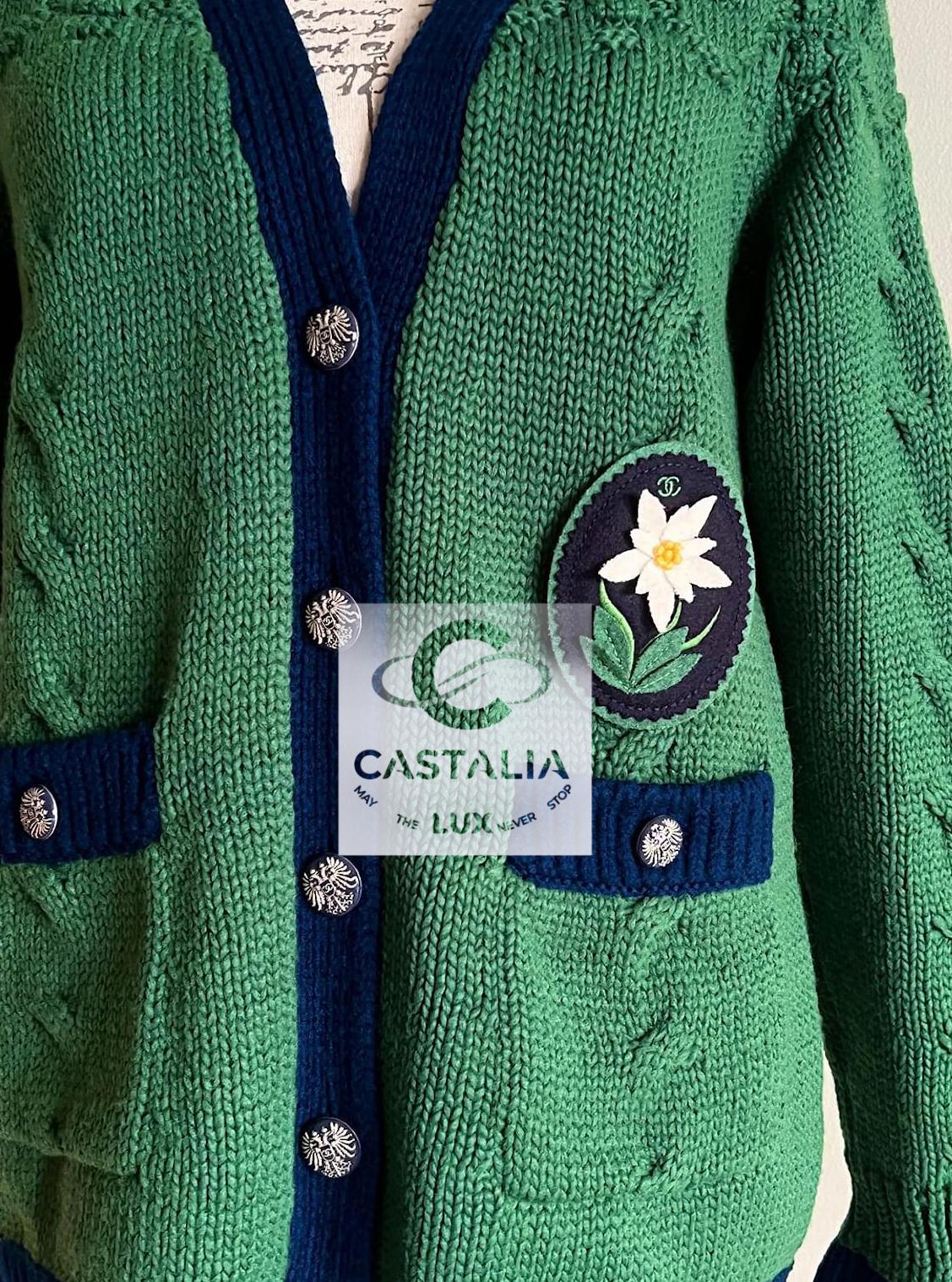 Chanel New Rarest CC Edelweiss Patch Salzburg Cardigan 3
