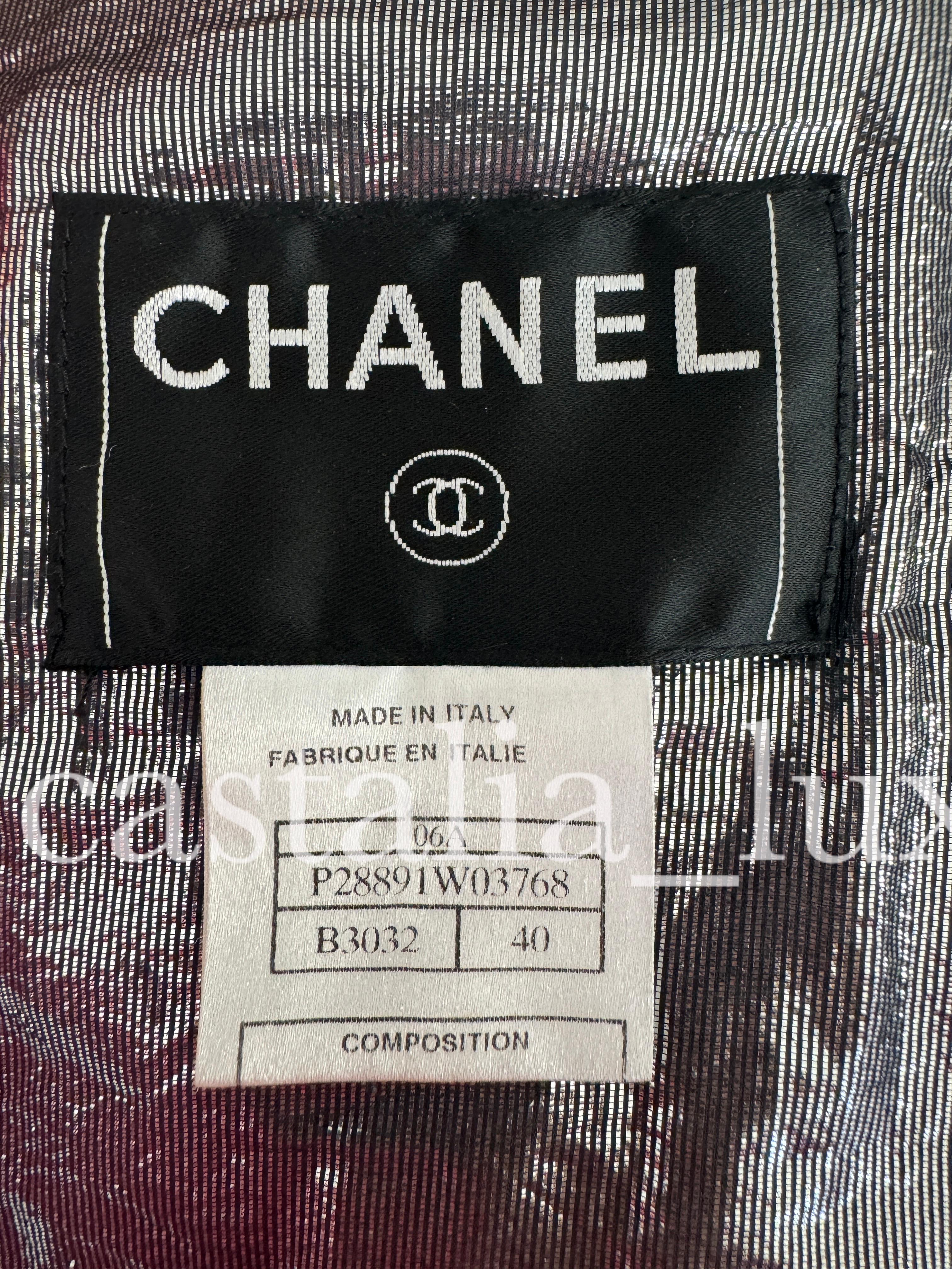 Chanel New Rarest Chain Trim Velvet Biker Jacket 7