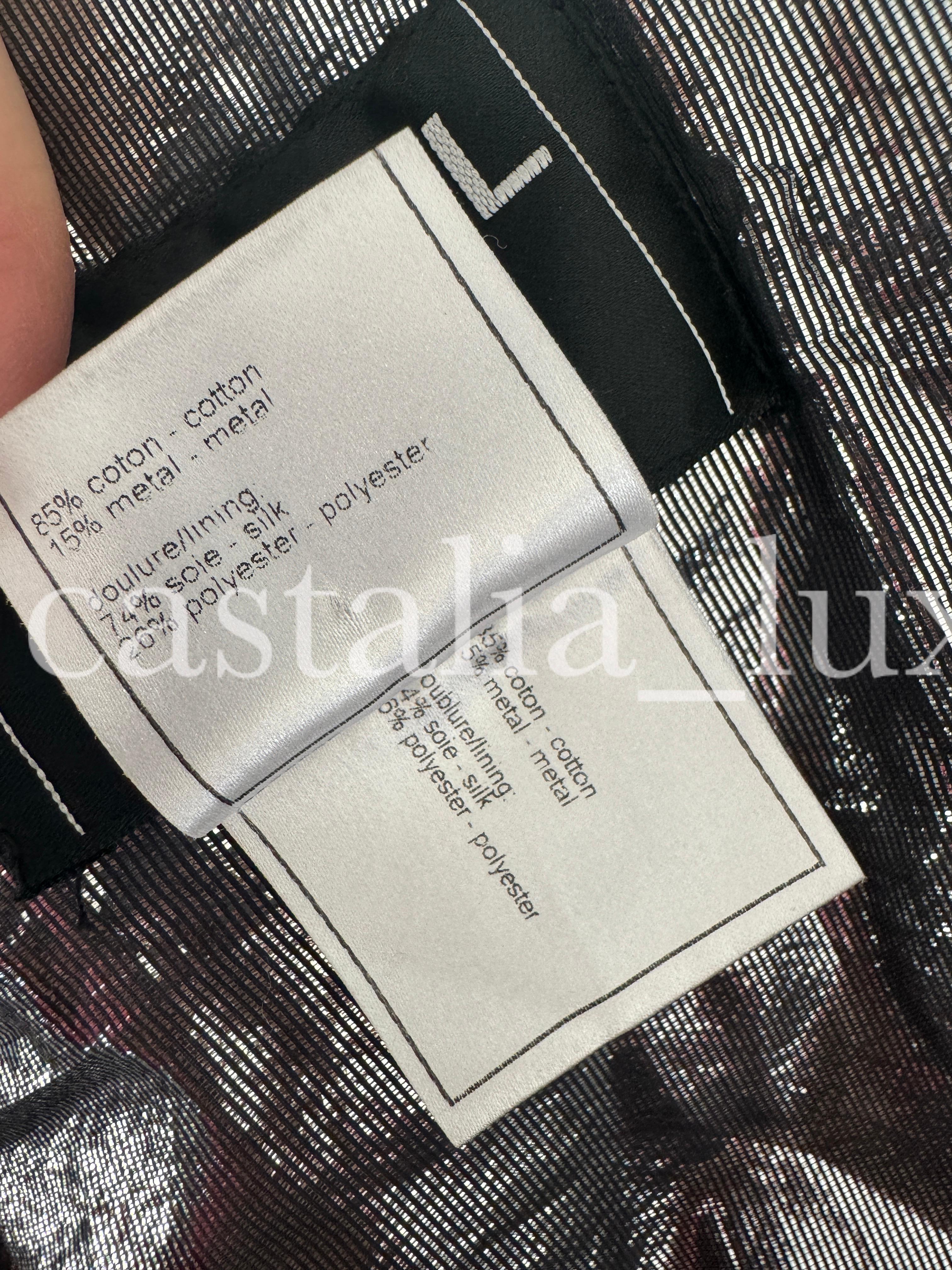 Chanel New Rarest Chain Trim Velvet Biker Jacket 8