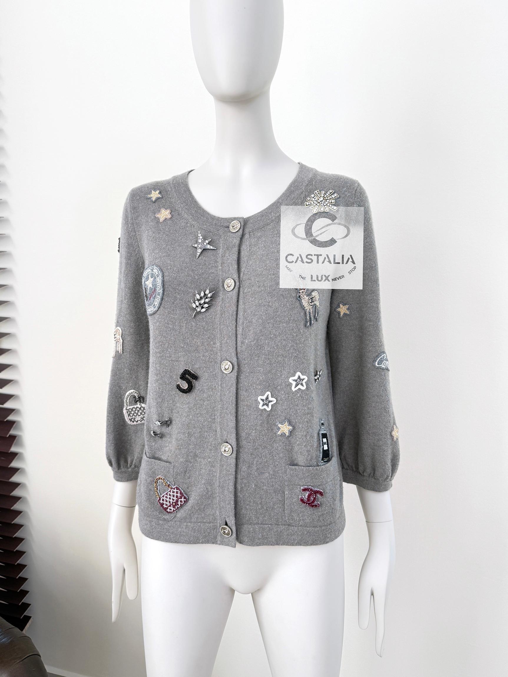 Chanel New Rarest Lucky Charms Cashmere Cardigan 10