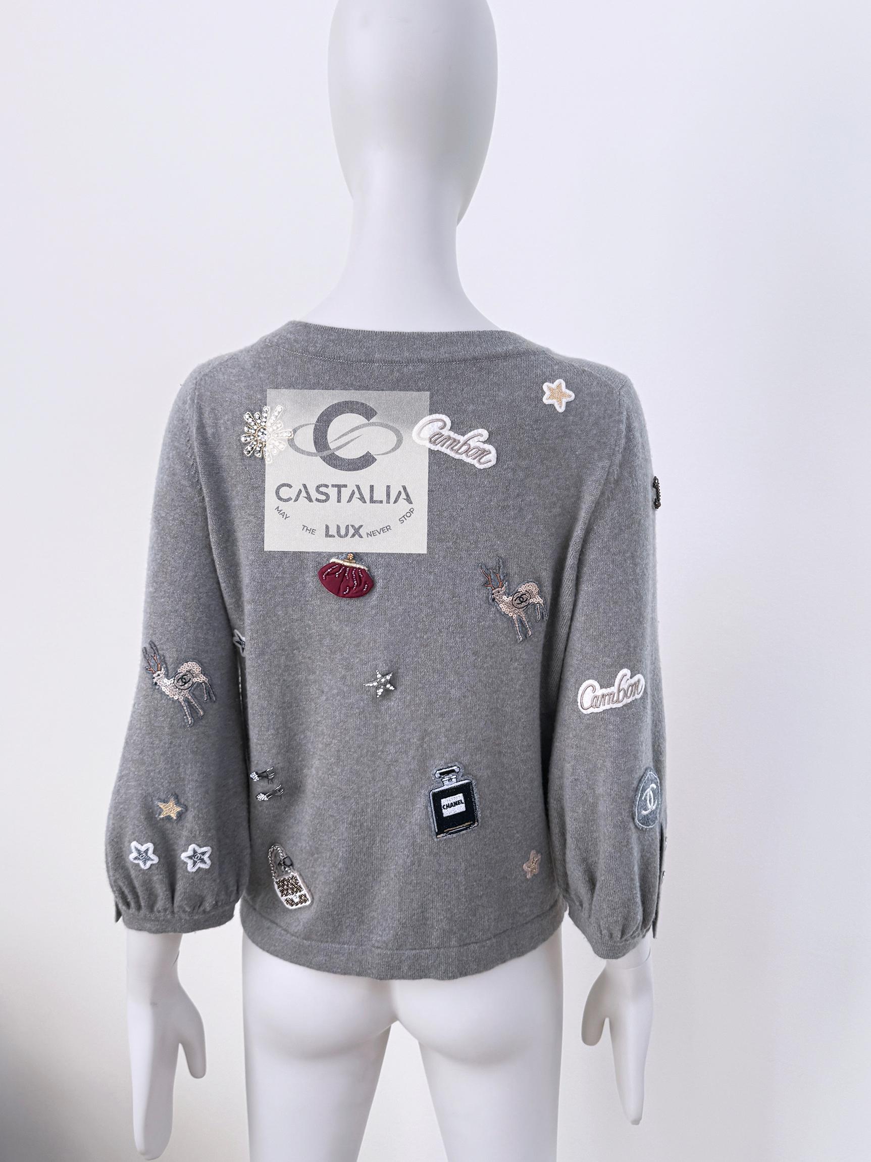 Chanel New Rarest Lucky Charms Cashmere Cardigan 11