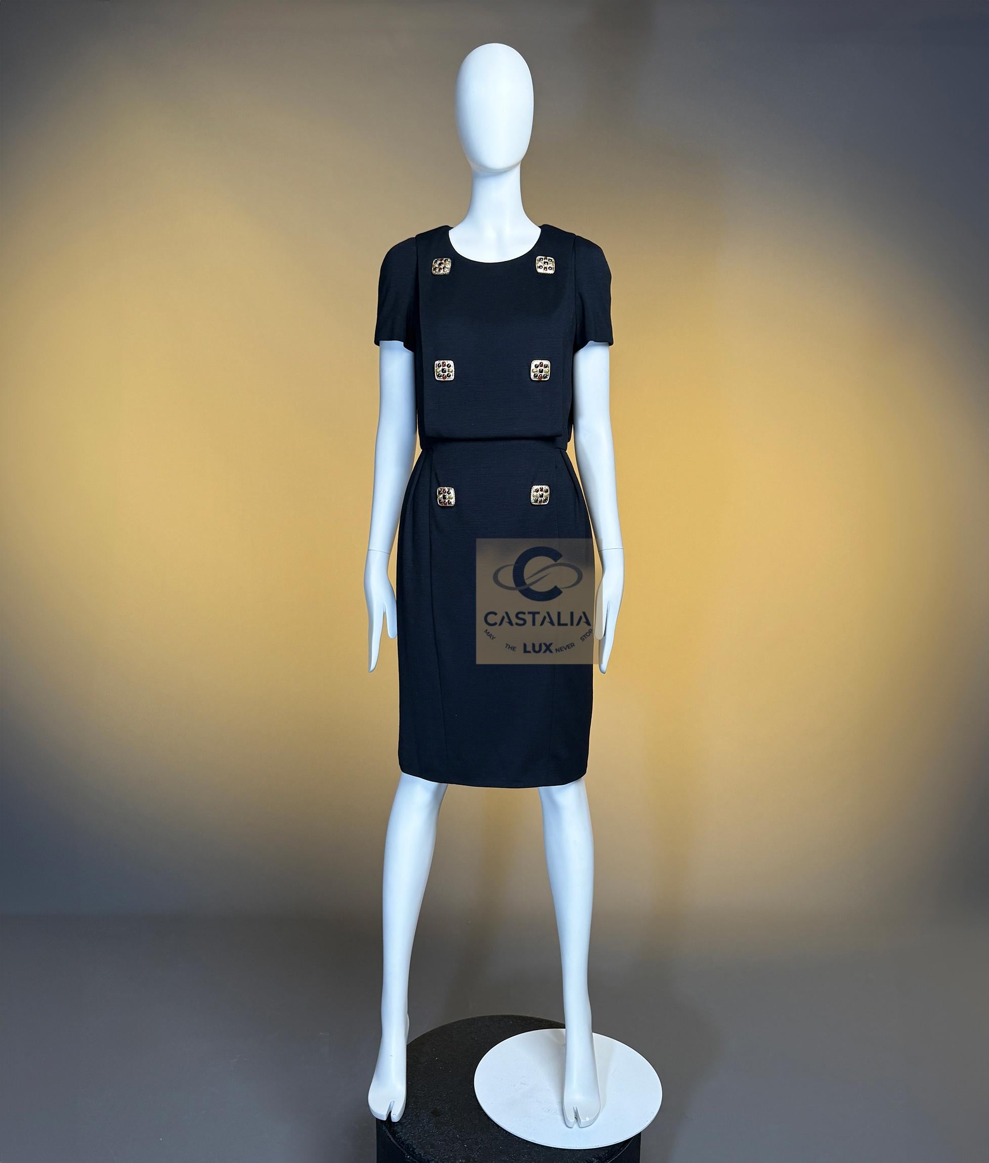 Chanel New Reliquary Paris / Byzance Abito nero 36 FR in vendita 6