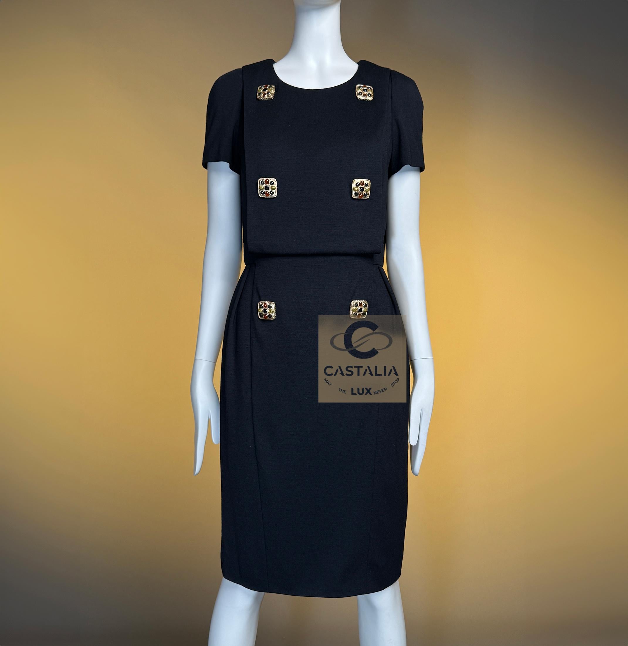 Chanel New Reliquary Paris / Byzance Abito nero 36 FR in vendita 7