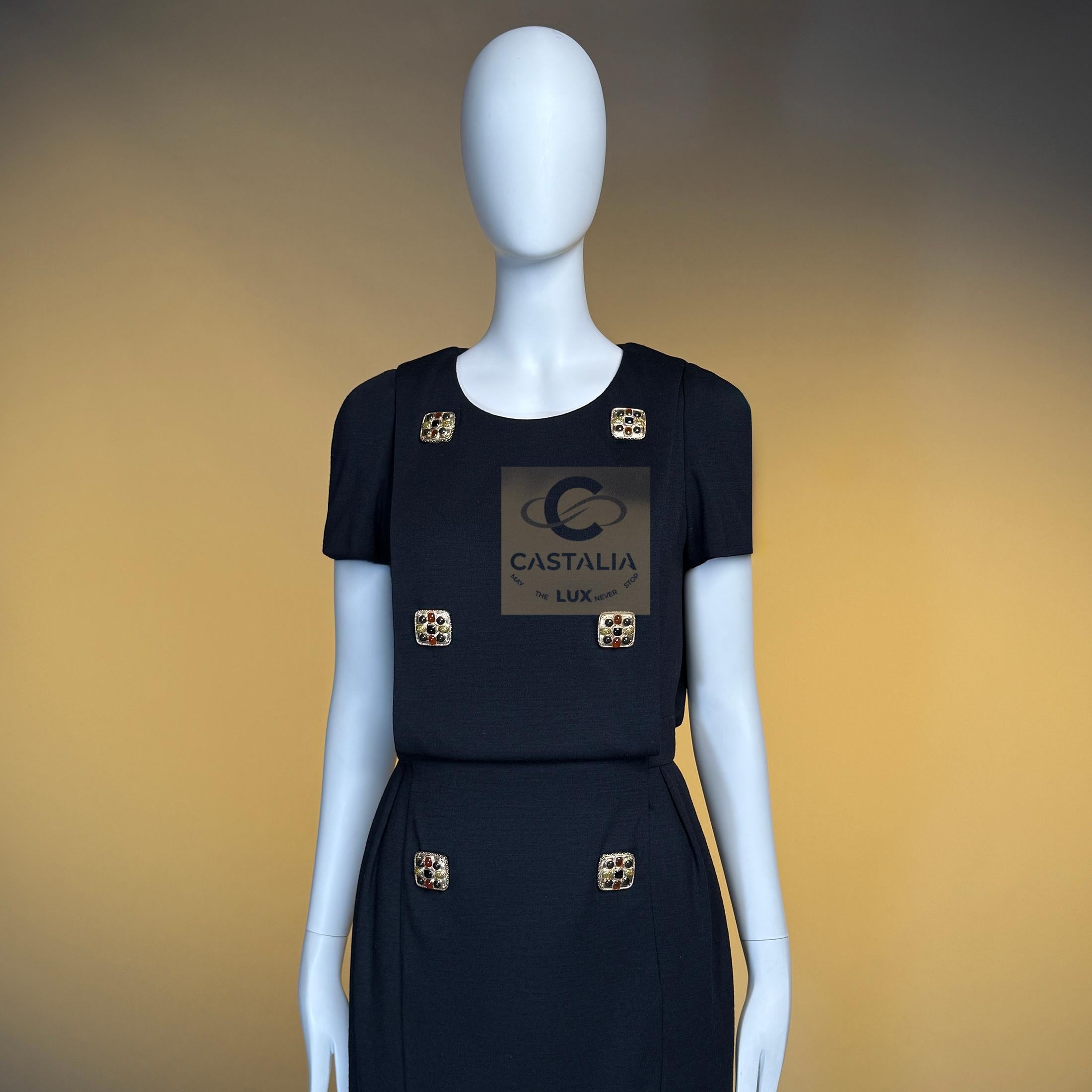 Chanel New Reliquary Paris / Byzance Abito nero 36 FR in vendita 8