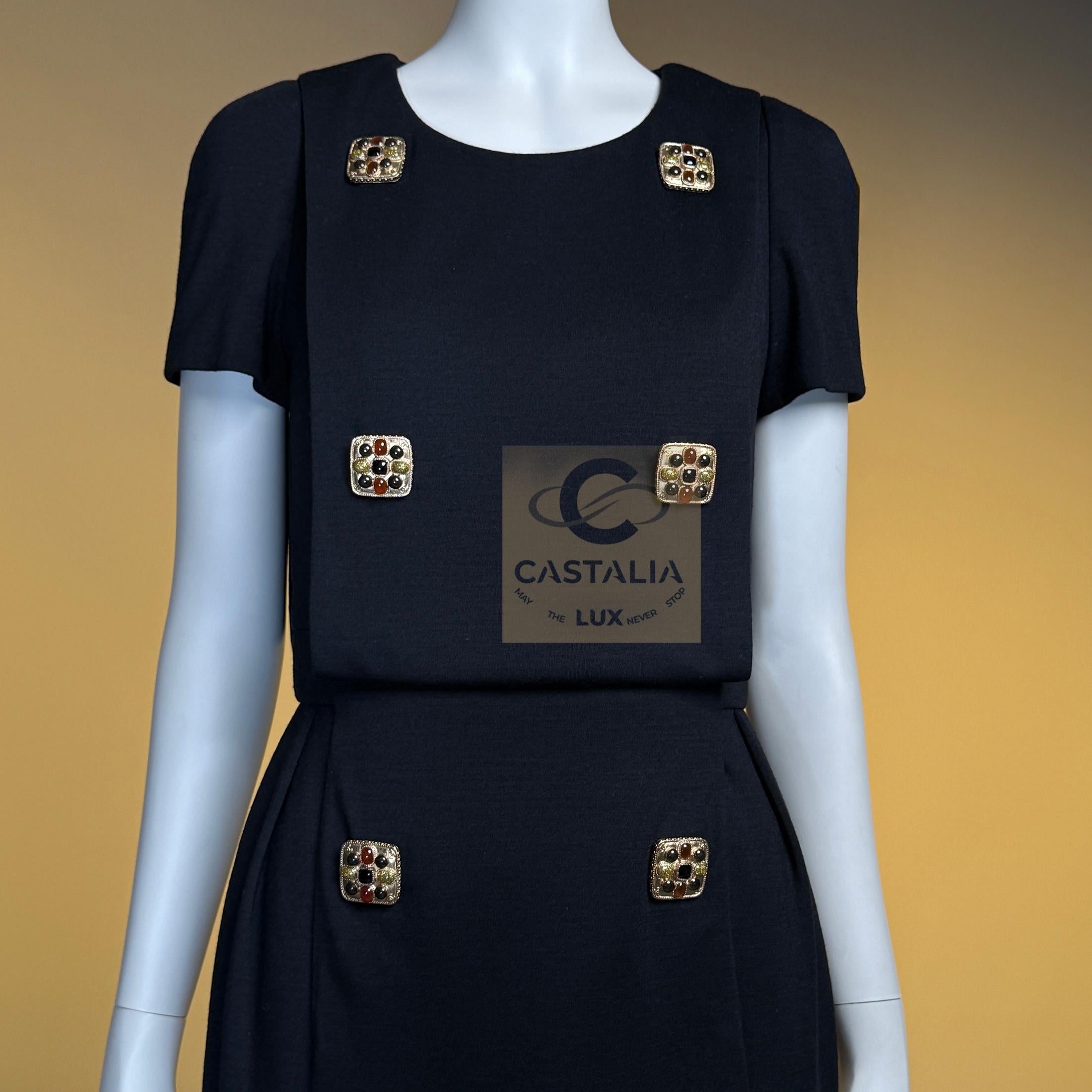 Chanel New Reliquary Paris / Byzance Abito nero 36 FR in vendita 1