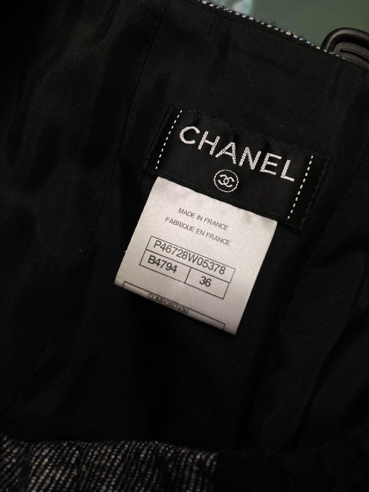 Chanel New Rib Velvet and Tweed Jacket and Skirt Suit 6