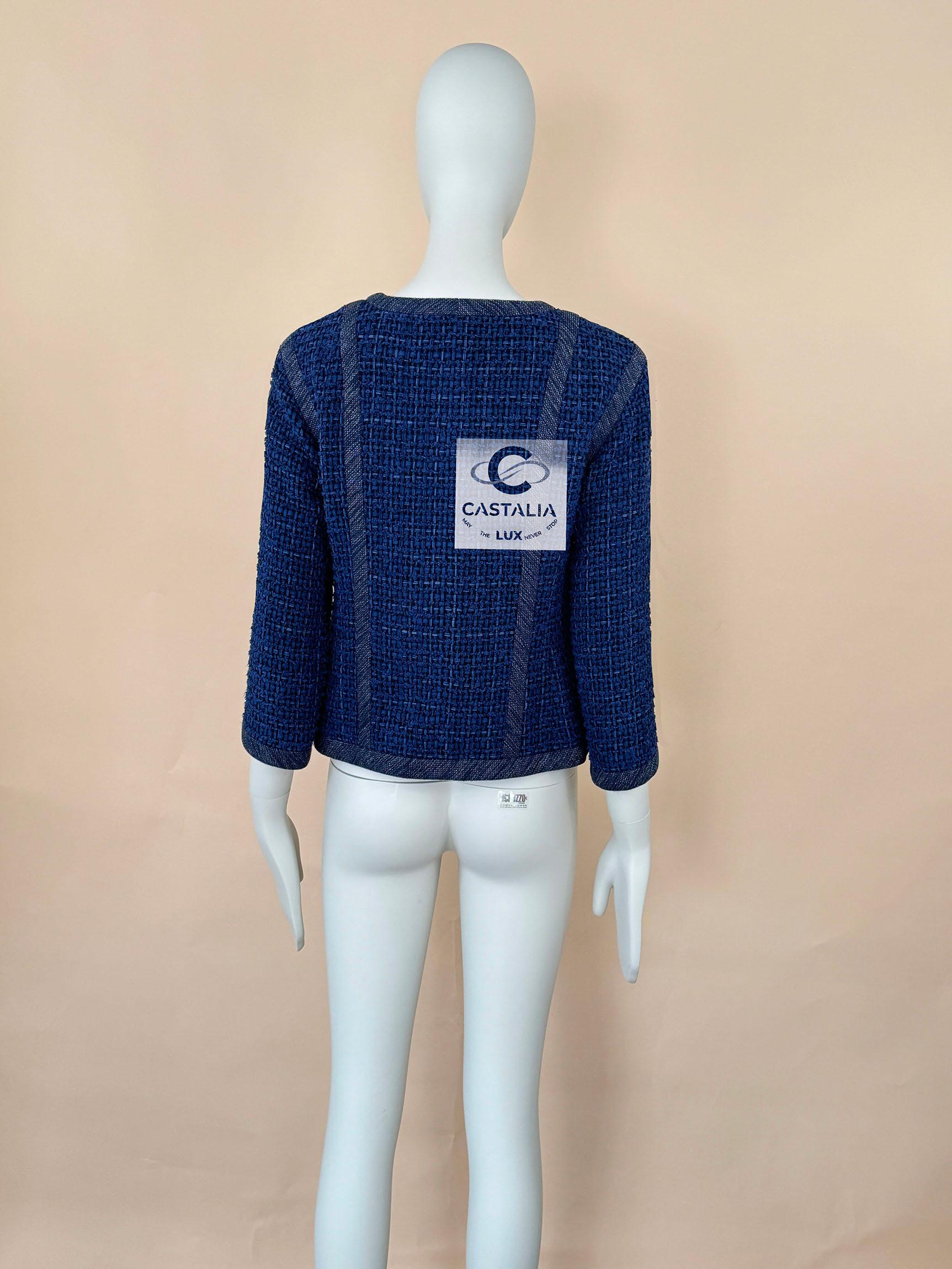 Chanel New Royal Blue Lesage Tweed Jacket 4