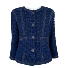 Chanel New Royal Blue Lesage Tweed Jacket