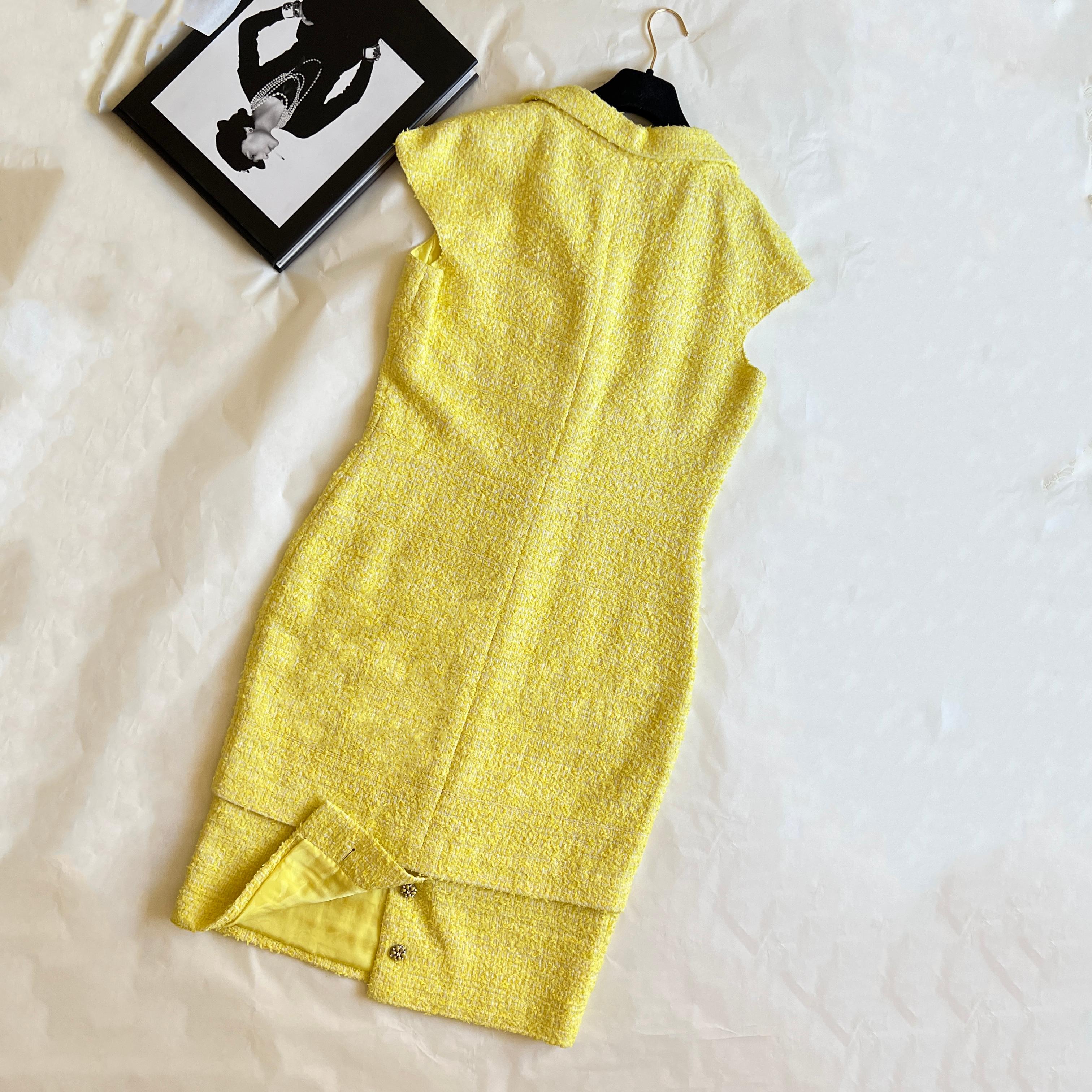 Chanel New Runway Belted Ribbon Tweed Dress 7