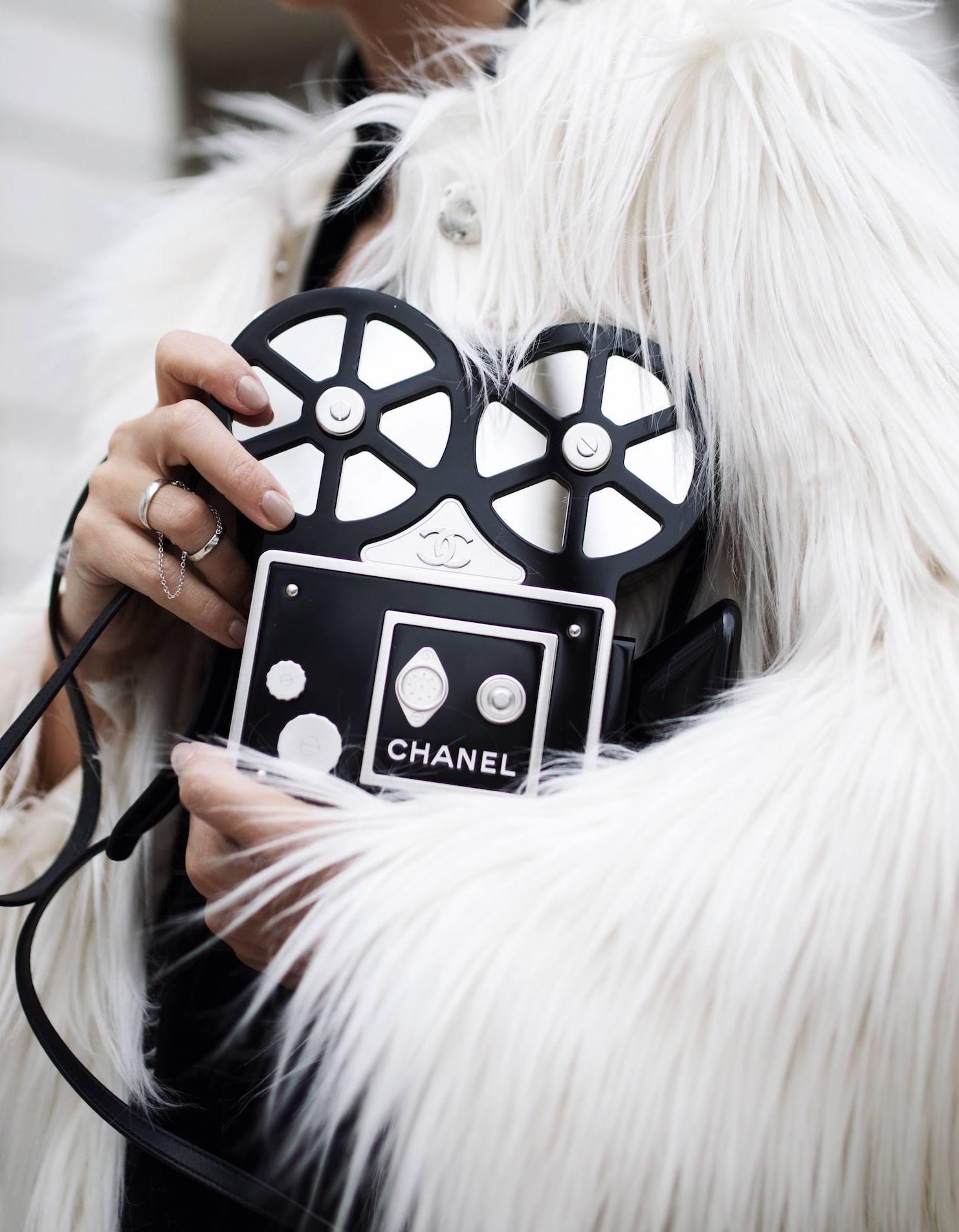 One of the World's Most Luxurious Chanel Bags.

From Chanel's 2016 Runway collection, this stunning resin and crystal encrusted film bag is hailed as of the world's most luxurious Chanel bags.  Produced in limited quantities, it is a rare find for