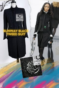 Chanel New Runway Black Tweed Suit
