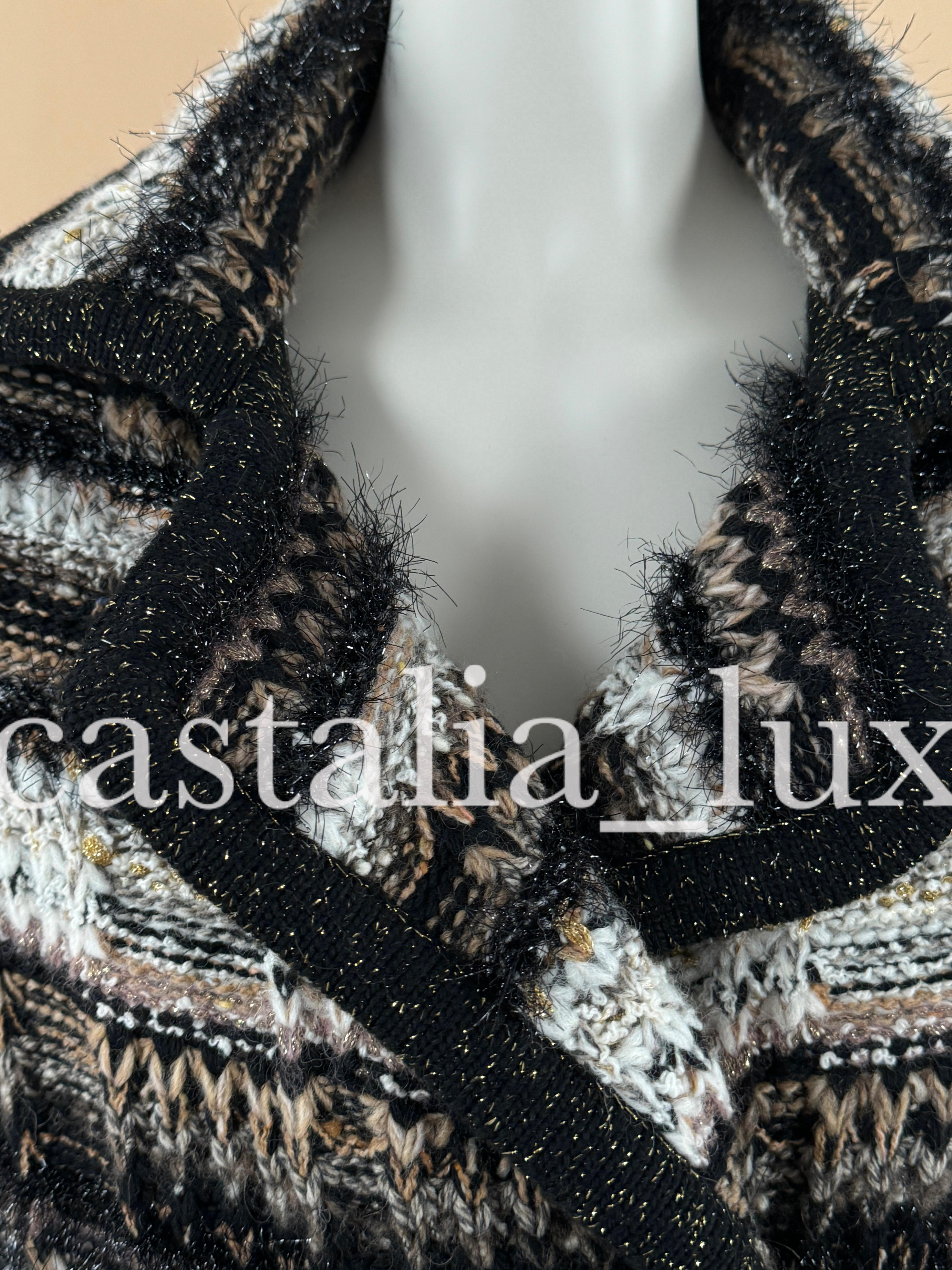 Chanel New Runway Jewel Belt Woven Tweed Coat 6