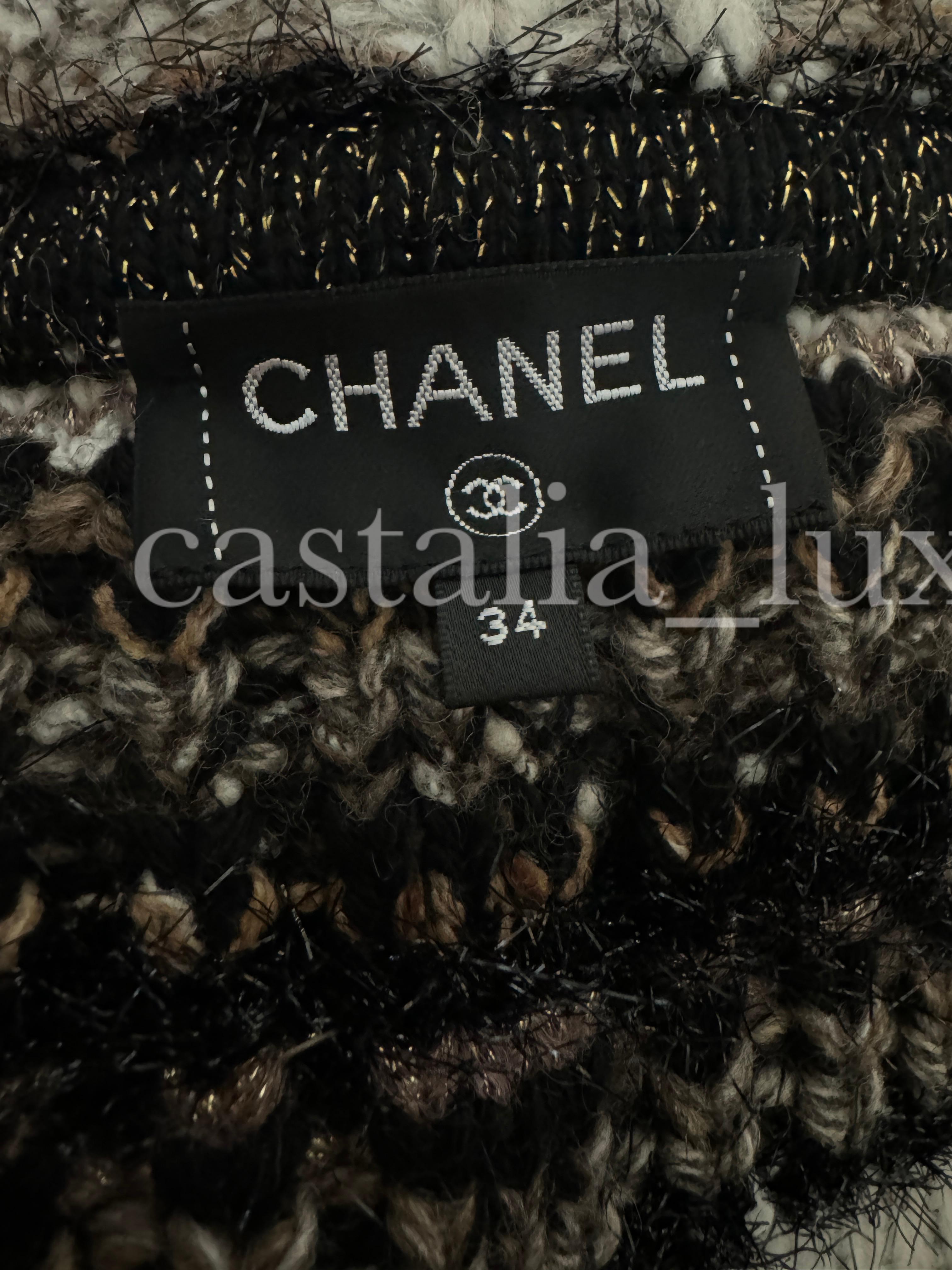 Chanel New Runway Jewel Belt Woven Tweed Coat 8