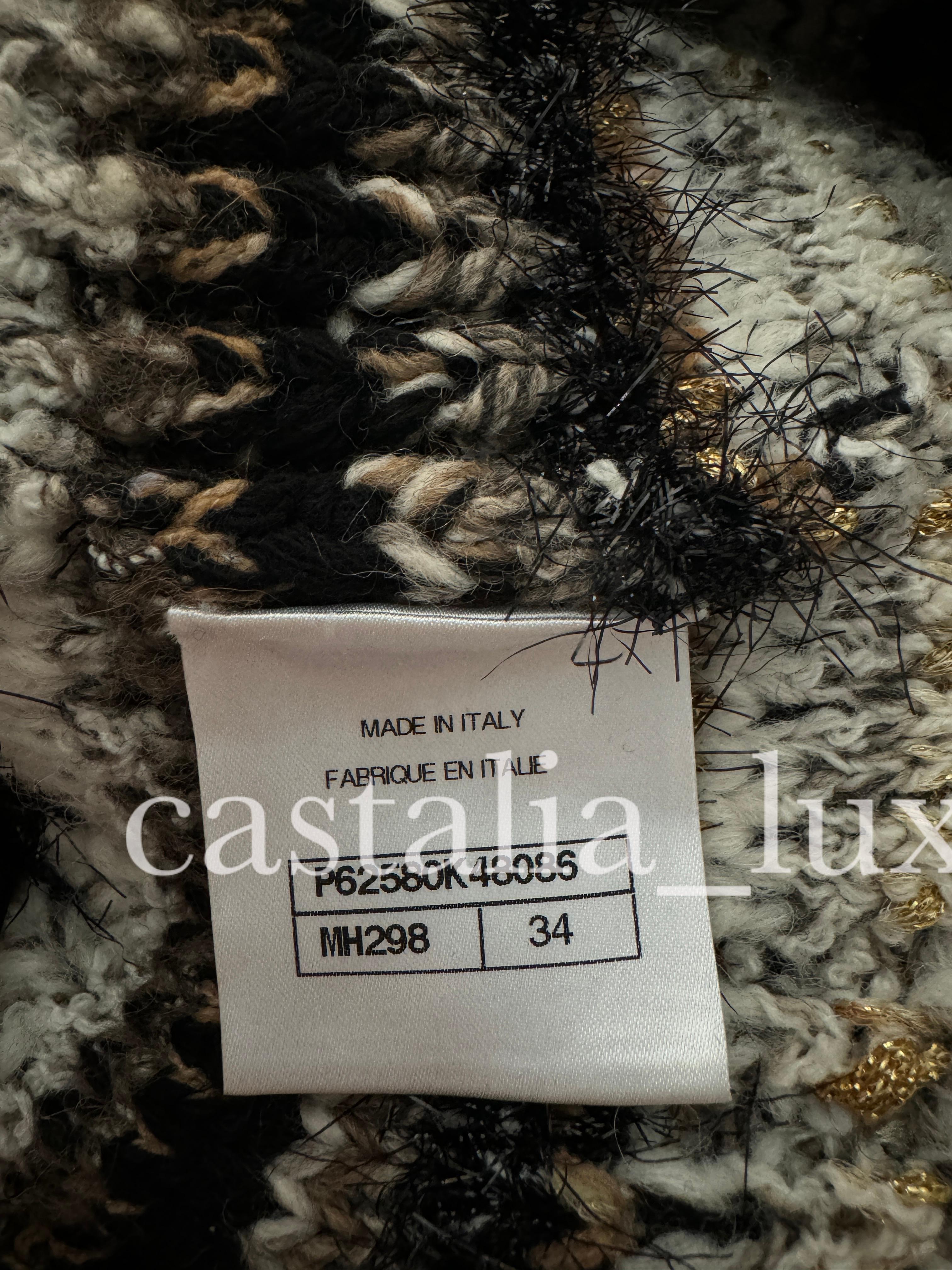 Chanel New Runway Jewel Belt Woven Tweed Coat 9