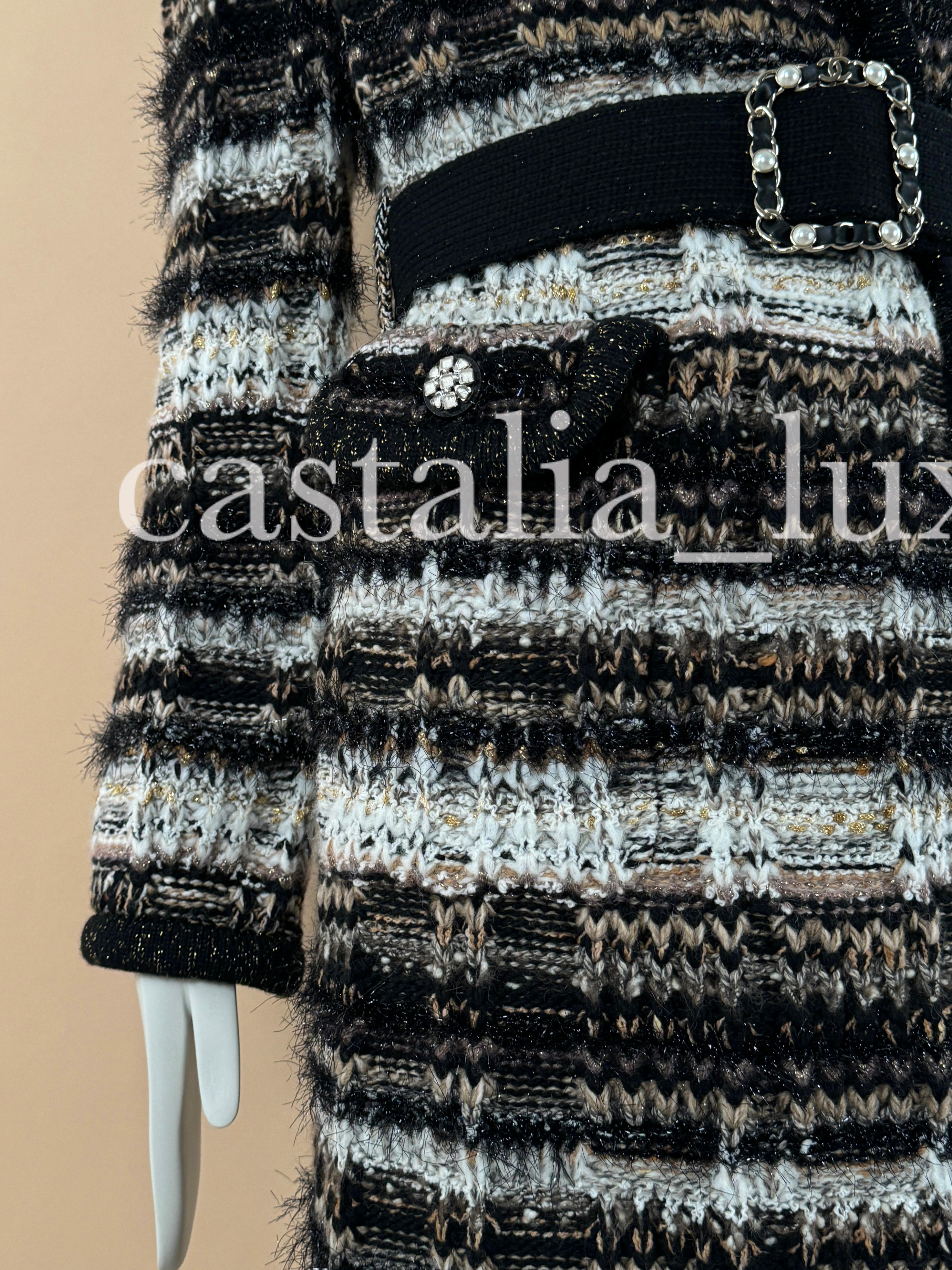 Chanel New Runway Jewel Belt Woven Tweed Coat 3