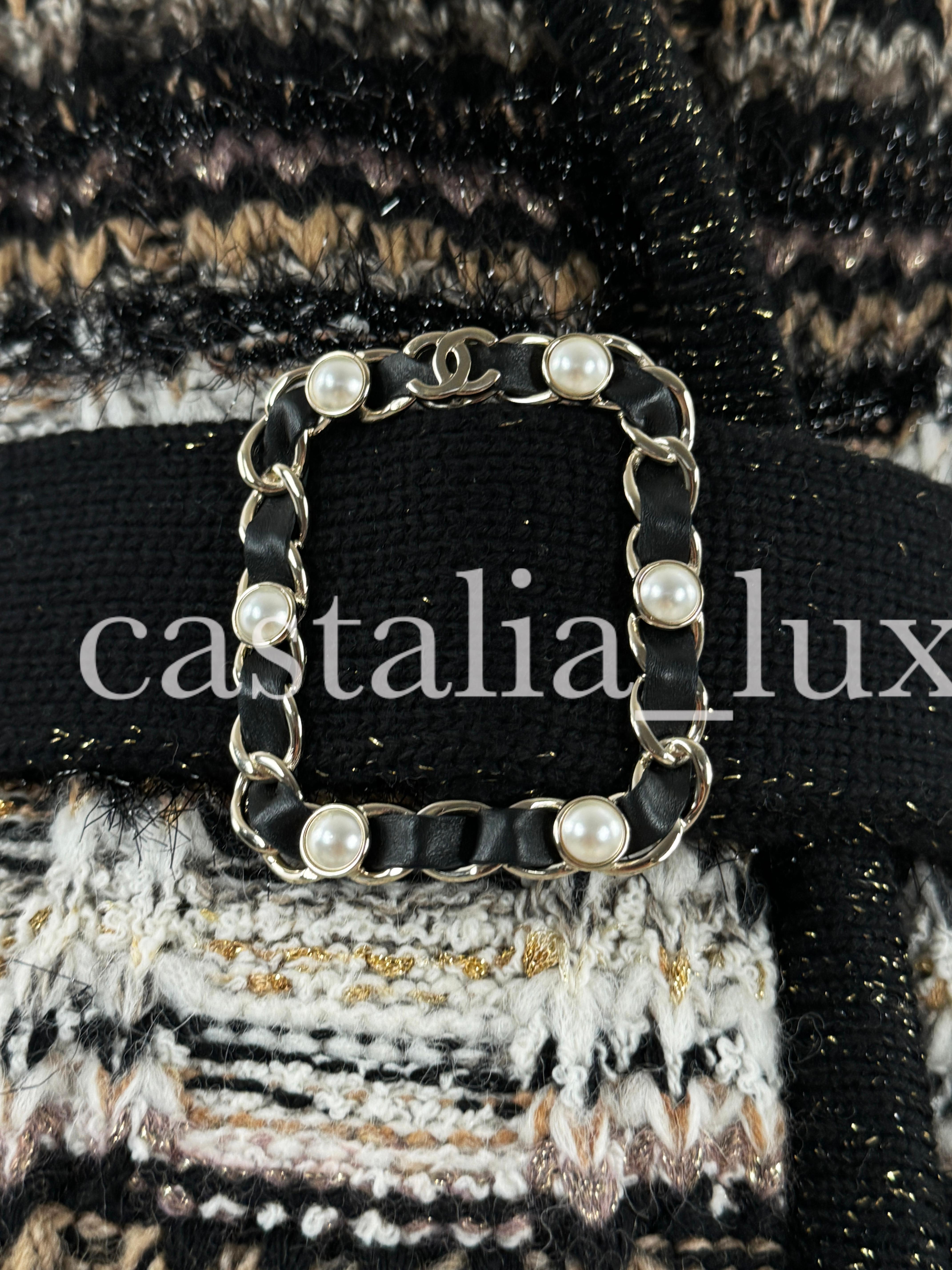 Chanel New Runway Jewel Belt Woven Tweed Coat 4
