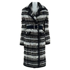 Chanel New Runway Jewel Belt Woven Tweed Coat