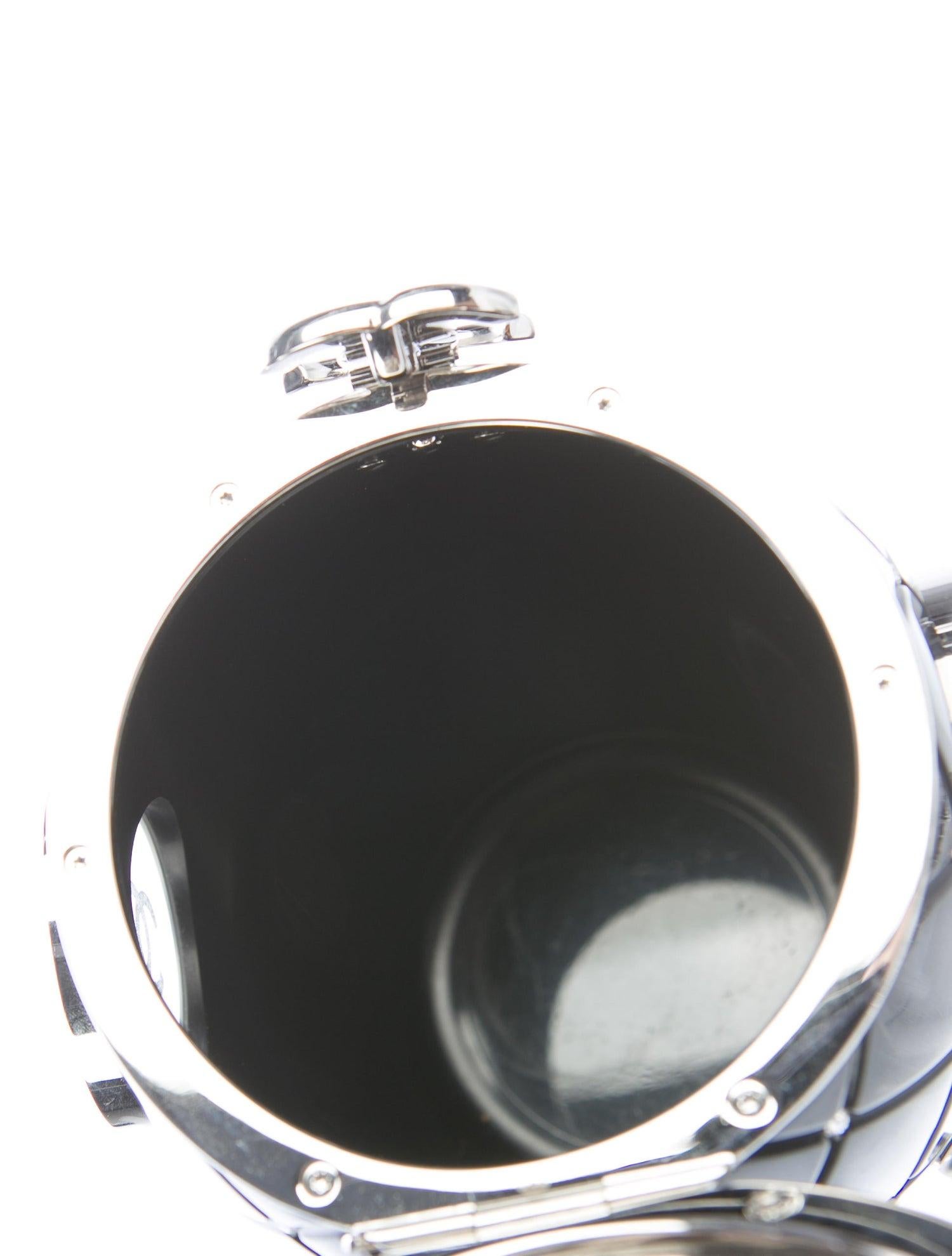 Chanel NEW Runway Rare Black Resin Leather Silver Rocket Evening Shoulder Bag 1