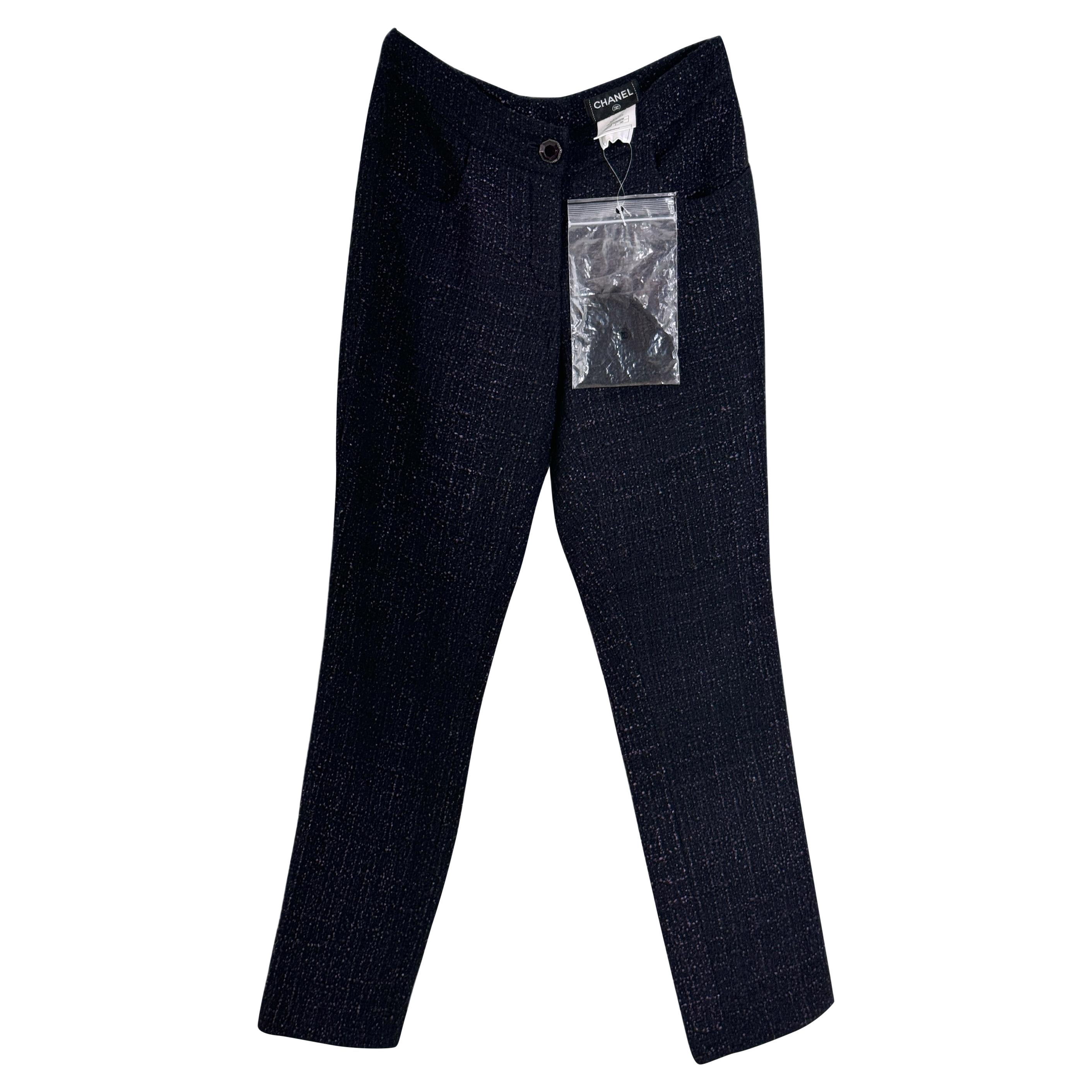 Chanel New Runway Tweed Trousers 36 FR For Sale