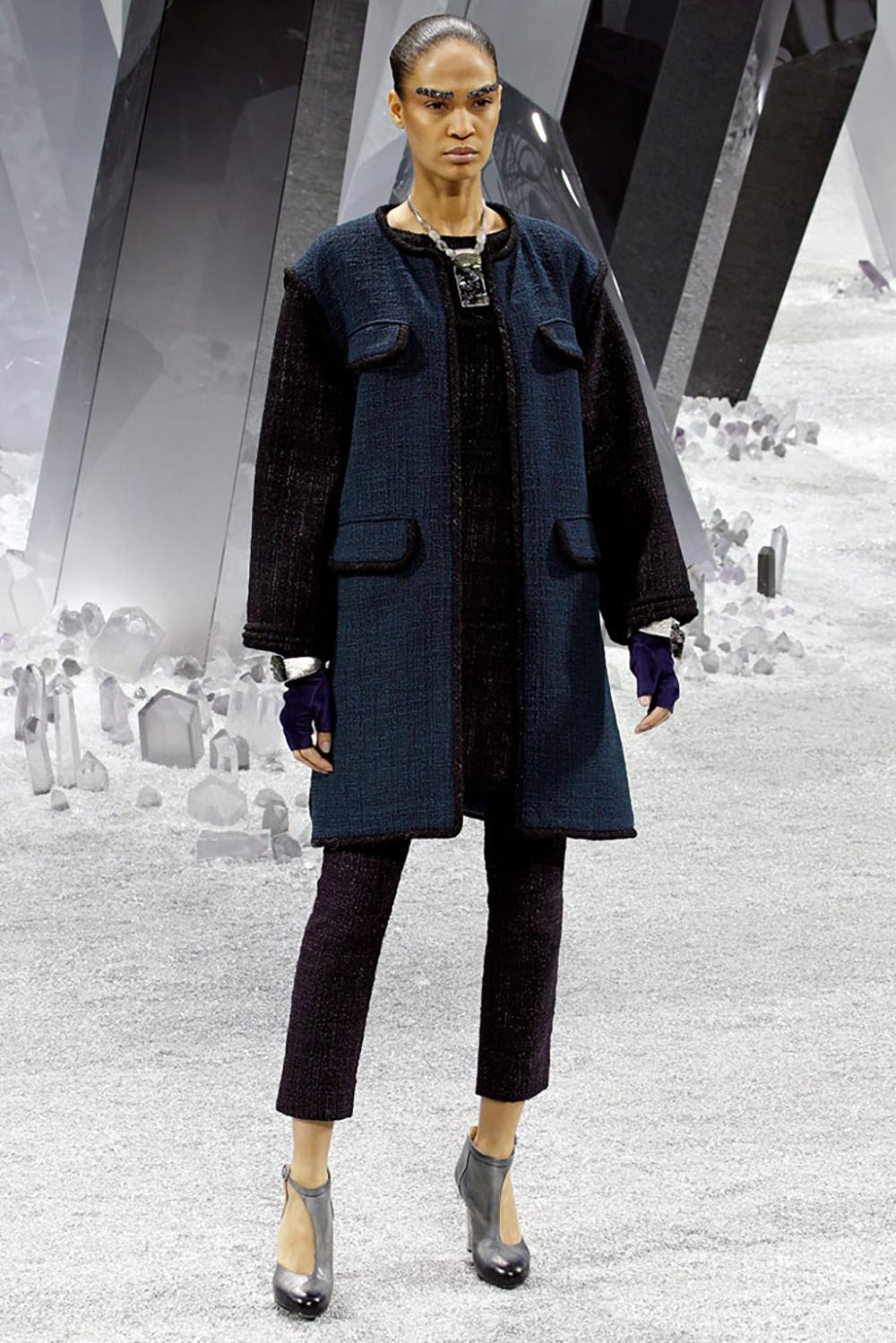 Black Chanel New Runway Tweed Trousers