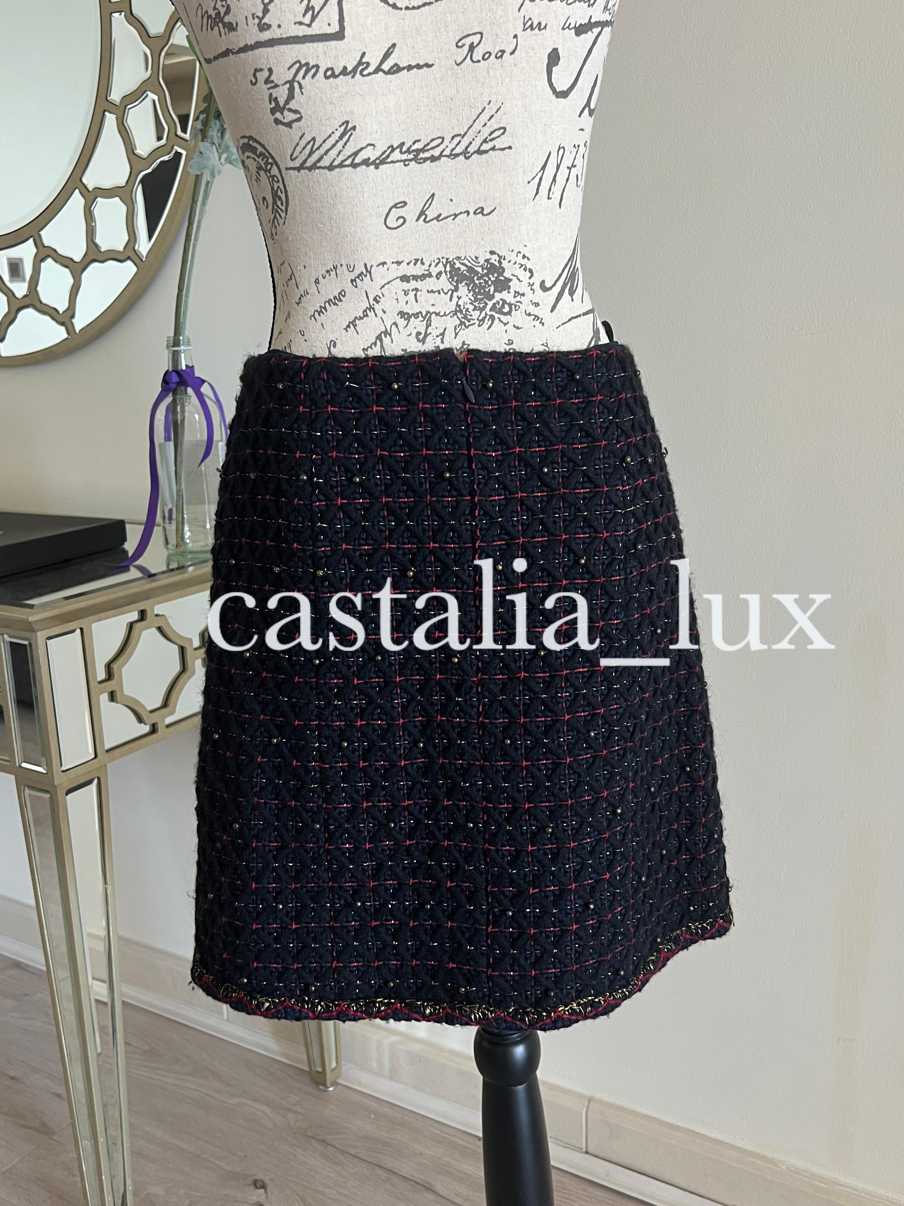 Chanel New Salzburg Collection Tweed Skirt For Sale 7