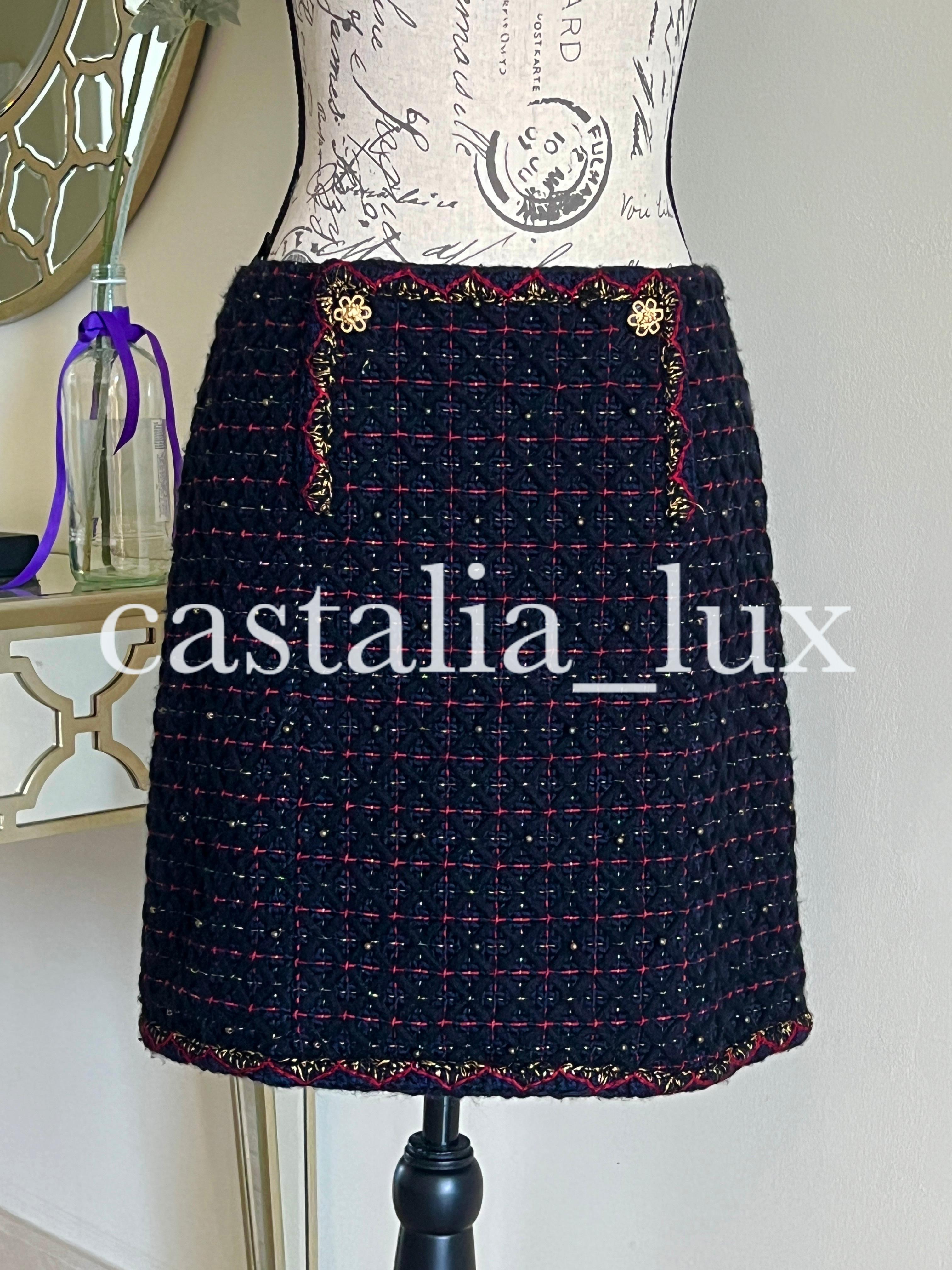 Women's Chanel New Salzburg Collection Tweed Skirt For Sale