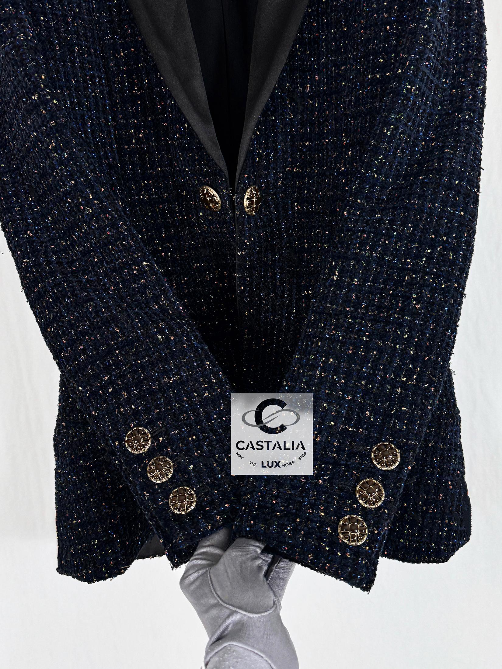 Chanel New Stunning Black Tweed Jacket 6