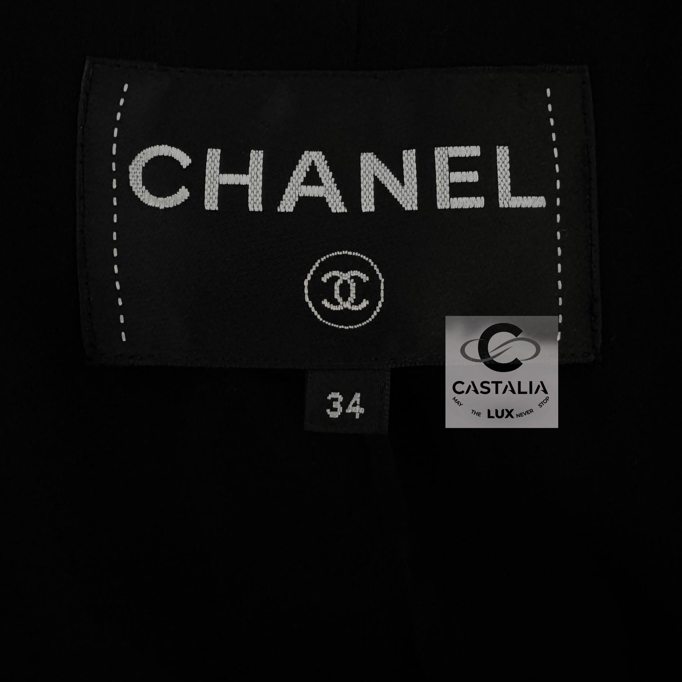 Chanel New Stunning Black Tweed Jacket 13