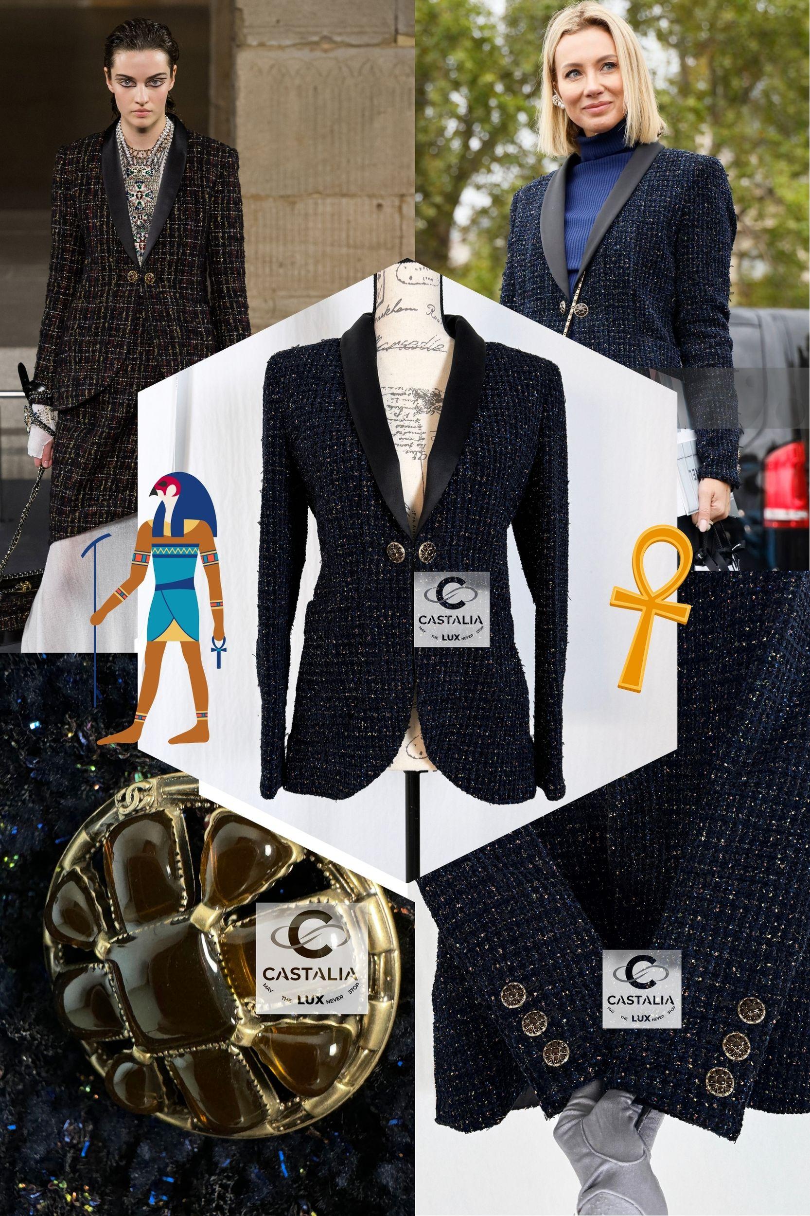 Chanel New Stunning Black Tweed Jacket 2