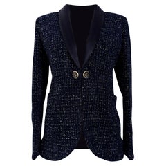 Chanel Nueva Impresionante Chaqueta de Tweed Negra